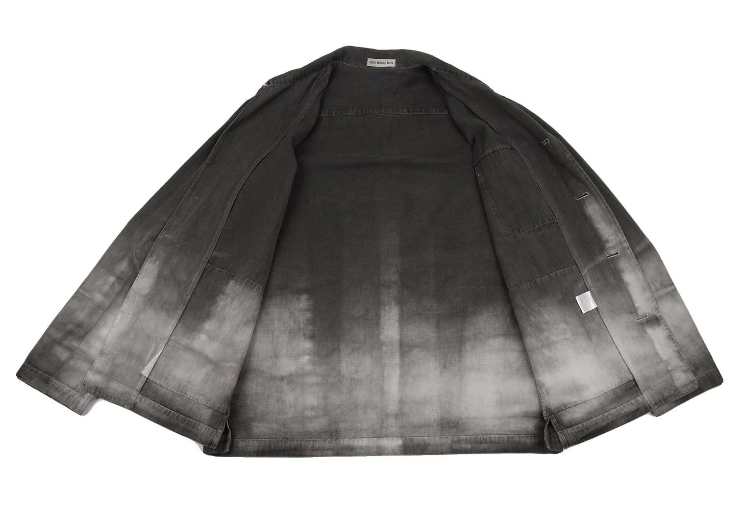 Issey Miyake Tie-Dye Cotton Jacket in Charcoal Light Gray XL Size US XL / EU 56 / 4 - 14 Thumbnail