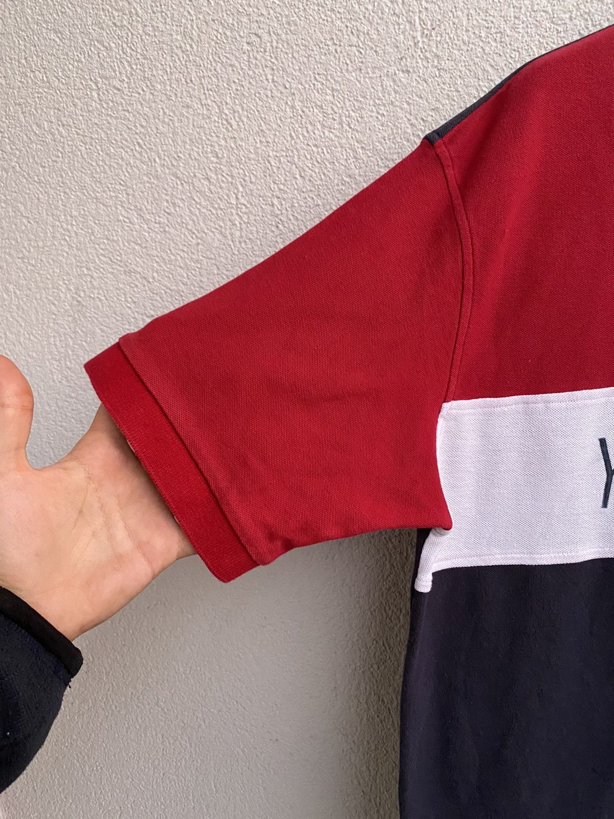 Yves Saint Laurent Big Logo YSL Polo Shirt Size US L / EU 52-54 / 3 - 8 Thumbnail