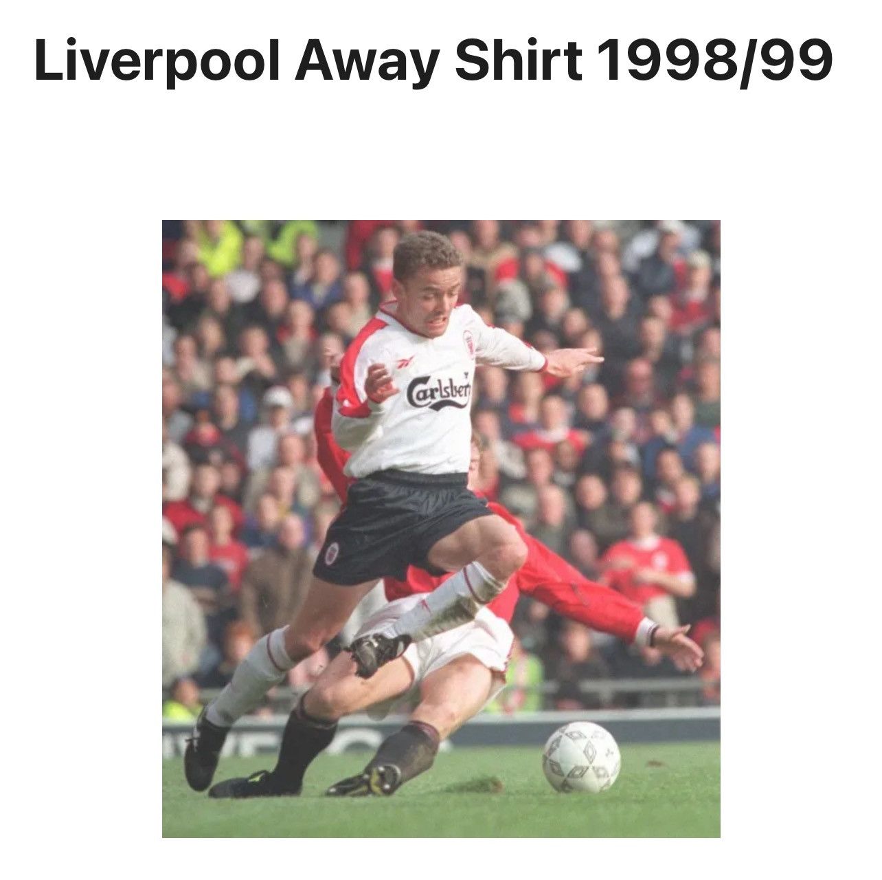 Reebok 1998/99 LIVERPOOL FC AWAY SOCCER JERSEY FOOTBALL SHIRT SZ S Size US S / EU 44-46 / 1 - 2 Thumbnail