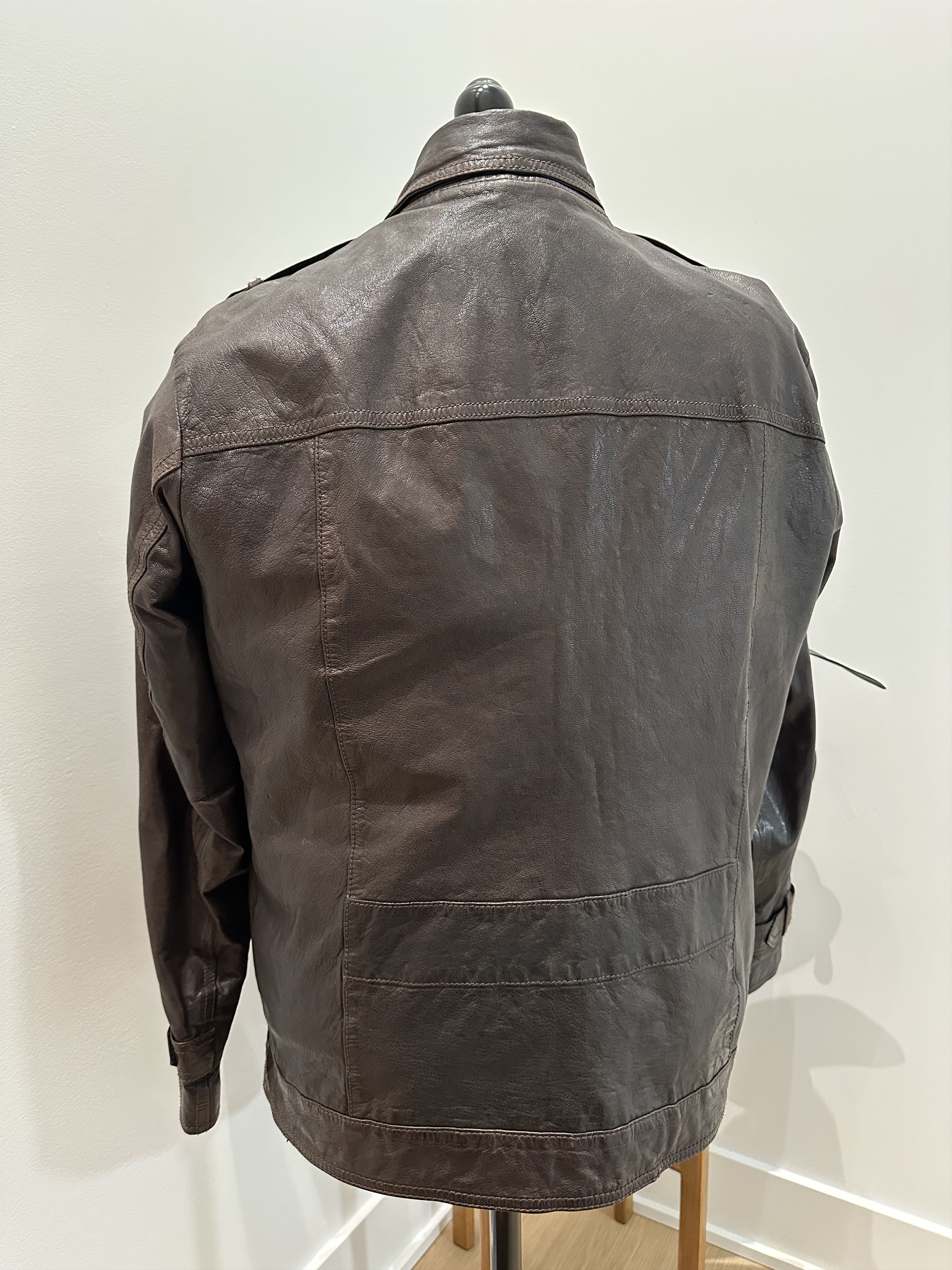 John Varvatos Brown leather jacket size small John varvatos star Size US XXS / EU 40 - 4 Thumbnail
