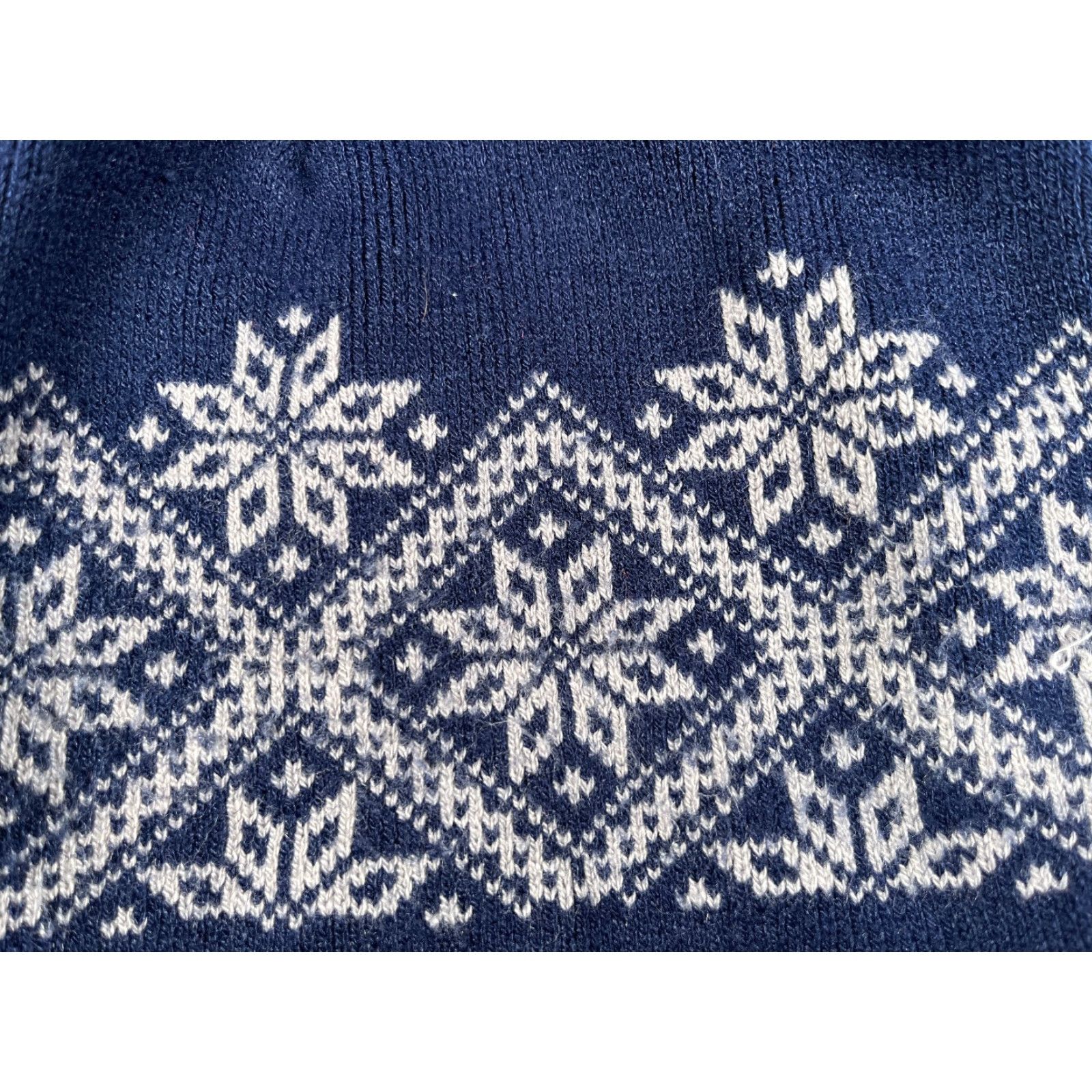 Vintage Ergee Ergolan Beanie Adult One Size Blue White Fair Isle Knit Polyacrylic Blend Hat/Cap Unisex Adults Beanie Fair Isle Outdoor Ski 90s Mens Size ONE SIZE - 2 Thumbnail