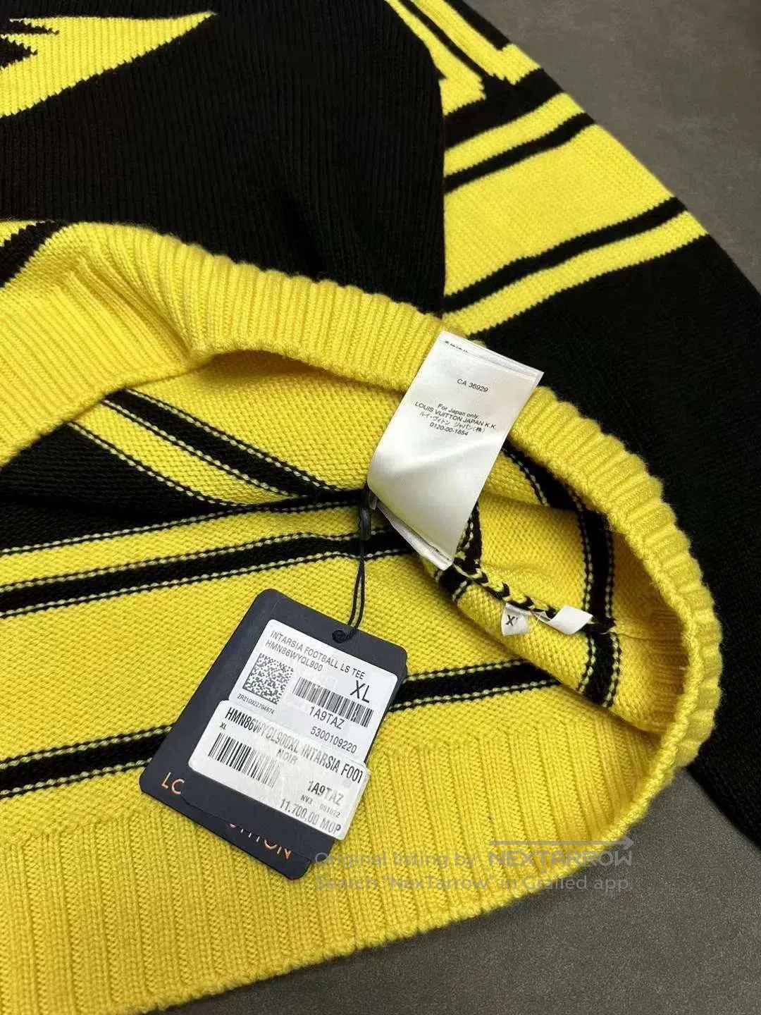 Louis Vuitton Louis Vuitton Runway Logo Striped V-Neck Sweater. Size US XL / EU 56 / 4 - 4 Thumbnail