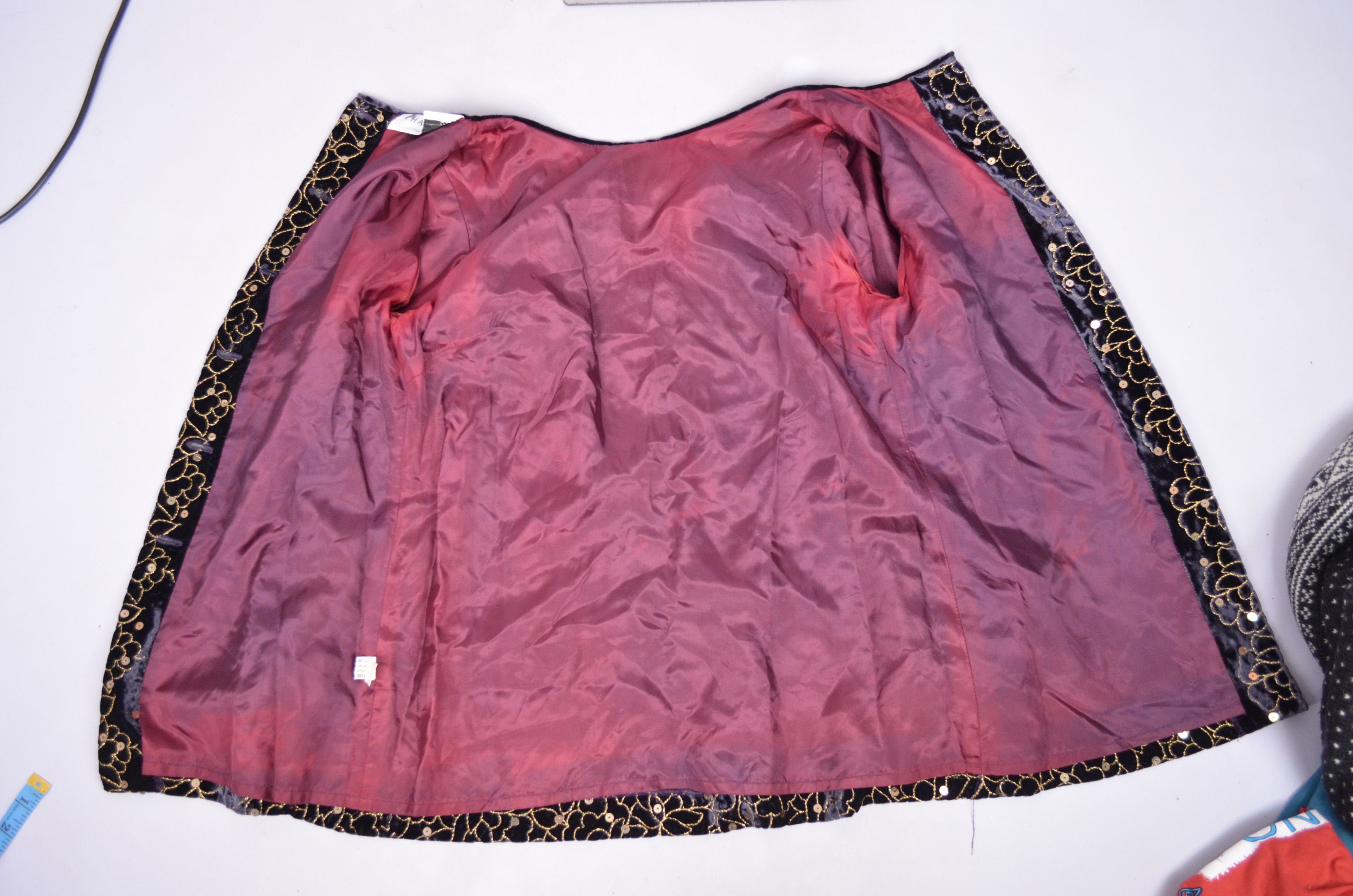 Designer Caroline Charles London Sequin Blouse Viscose Jumper Sz US10 Size M / US 6-8 / IT 42-44 - 14 Thumbnail