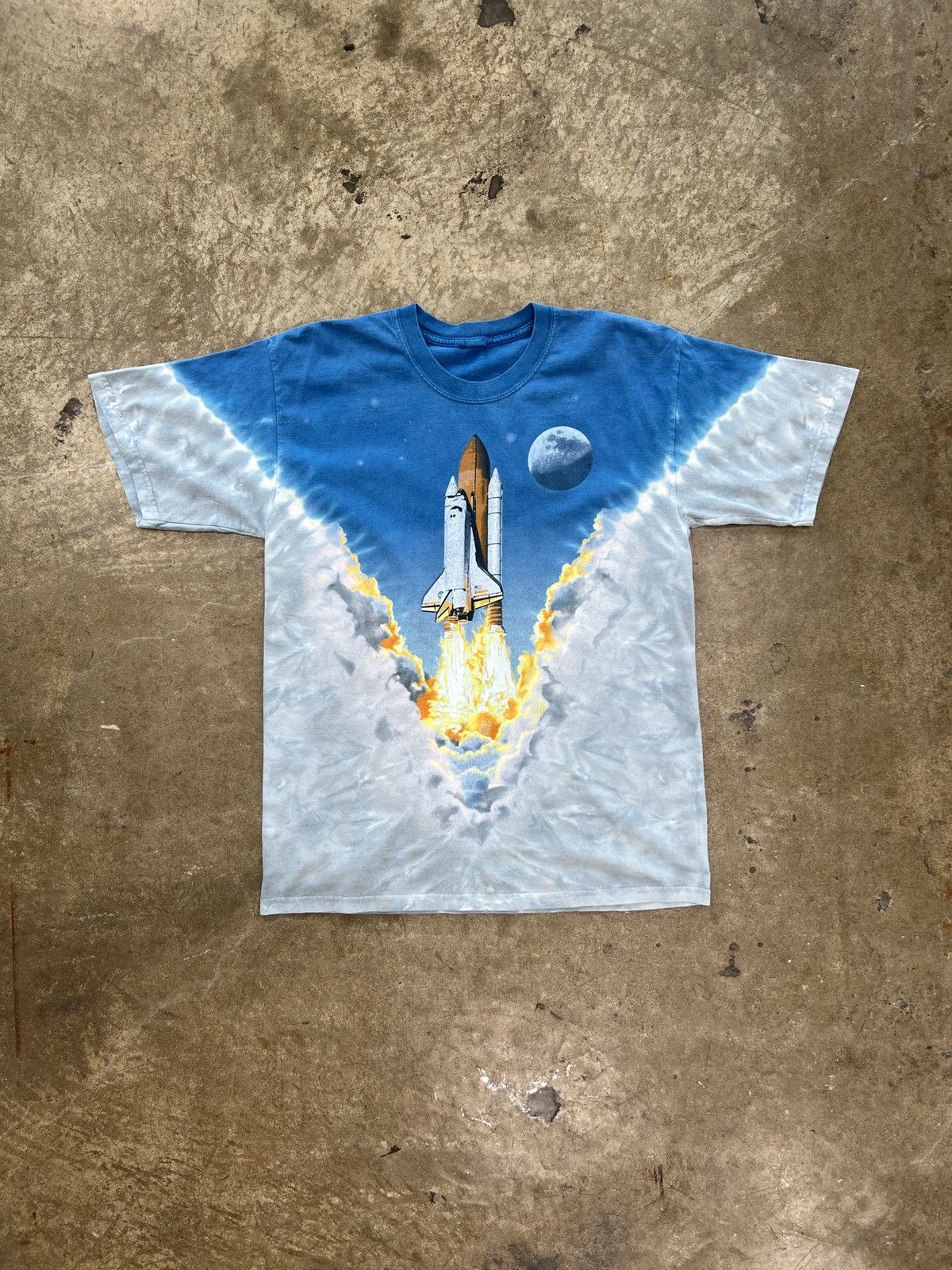 Vintage Vintage Boeing Rocketship NASA Take off Tie Dye Tee Medium Size US M / EU 48-50 / 2 - 2 Thumbnail