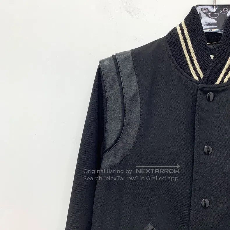 Saint Laurent Paris Saint Laurent Paris Black Striped Wool Single Breasted Lon Size XS / US 0-2 / IT 36-38 - 3 Thumbnail