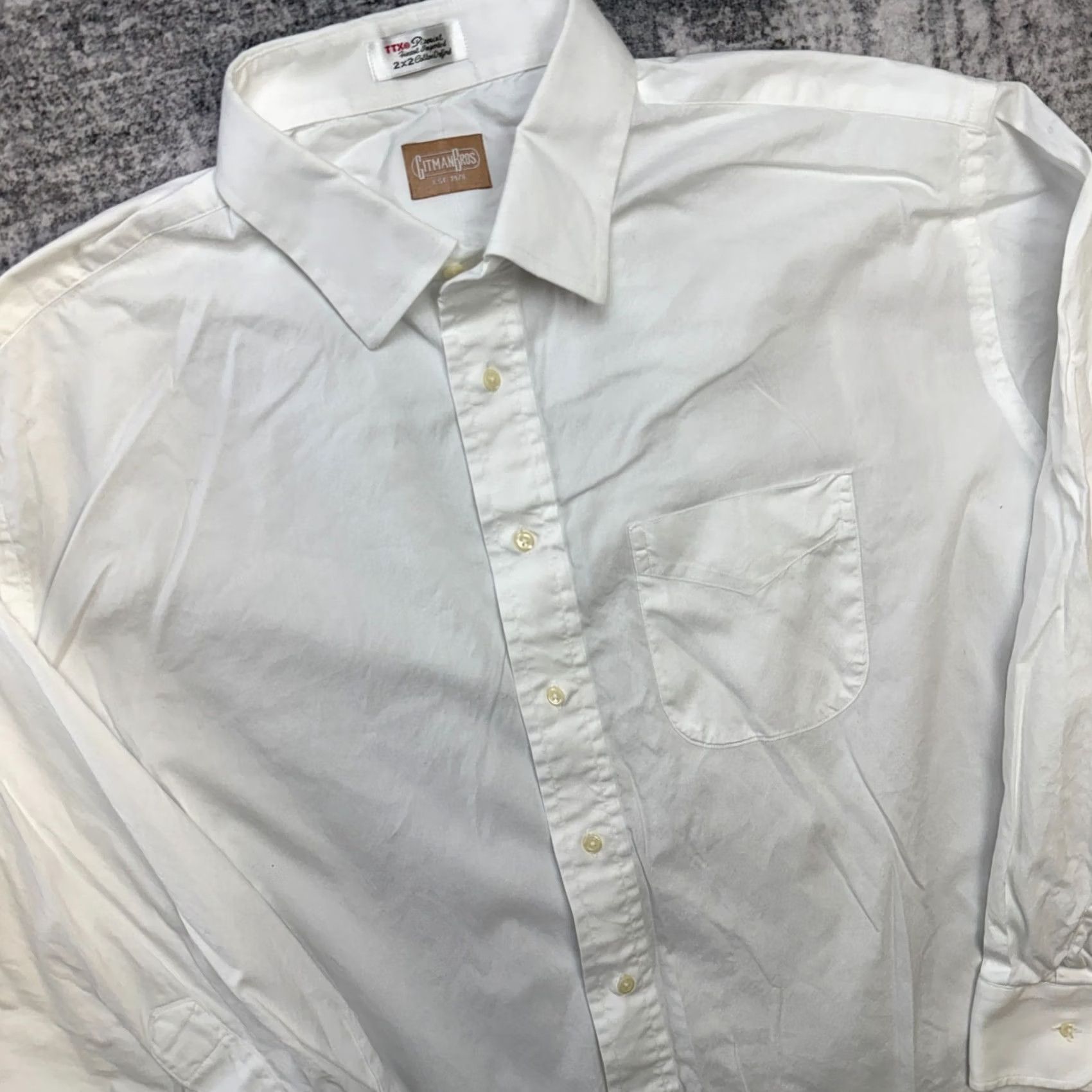 Vintage Gitman Bros Shirt Men 3XL White Pinpoint Cotton Oxford Button Down OCBD USA Made Dress Shirt Mens 3XL White Pinpoint Oxford OCBD Button Down Size US XXL / EU 58 / 5 - 2 Thumbnail