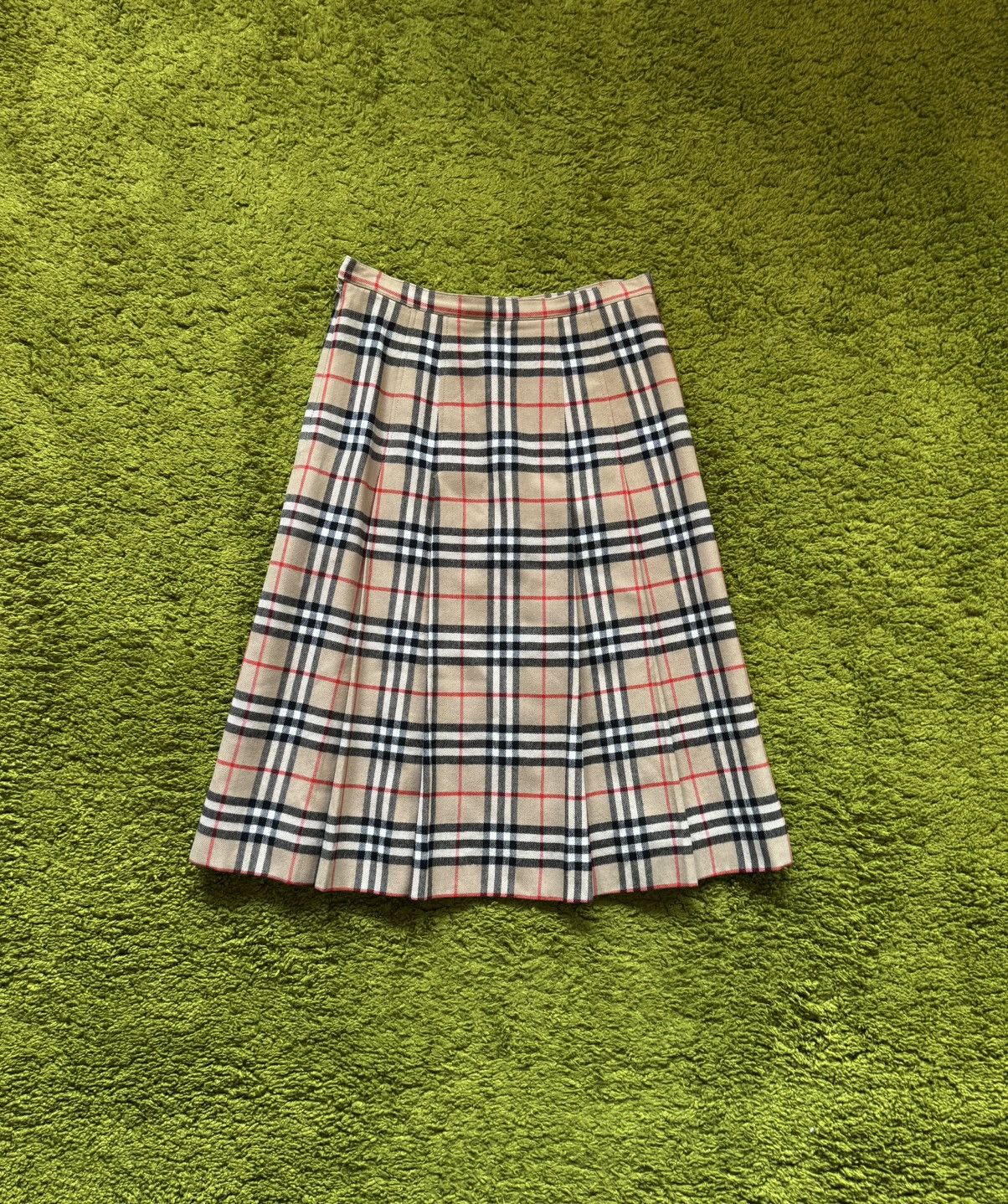 Burberry × Designer × Vintage Burberrys 1990s vintage nova check wool maxi skirt Size 30" / US 8 / IT 44 - 1 Thumbnail