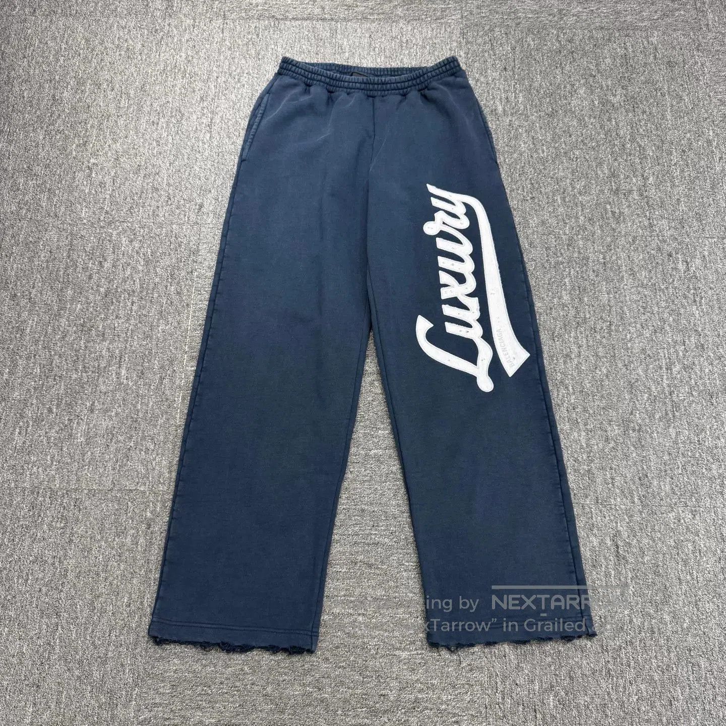 Balenciaga Balenciaga Embroidered Distressed Letter Casual Pants. Size US 26 / EU 42 - 1 Thumbnail
