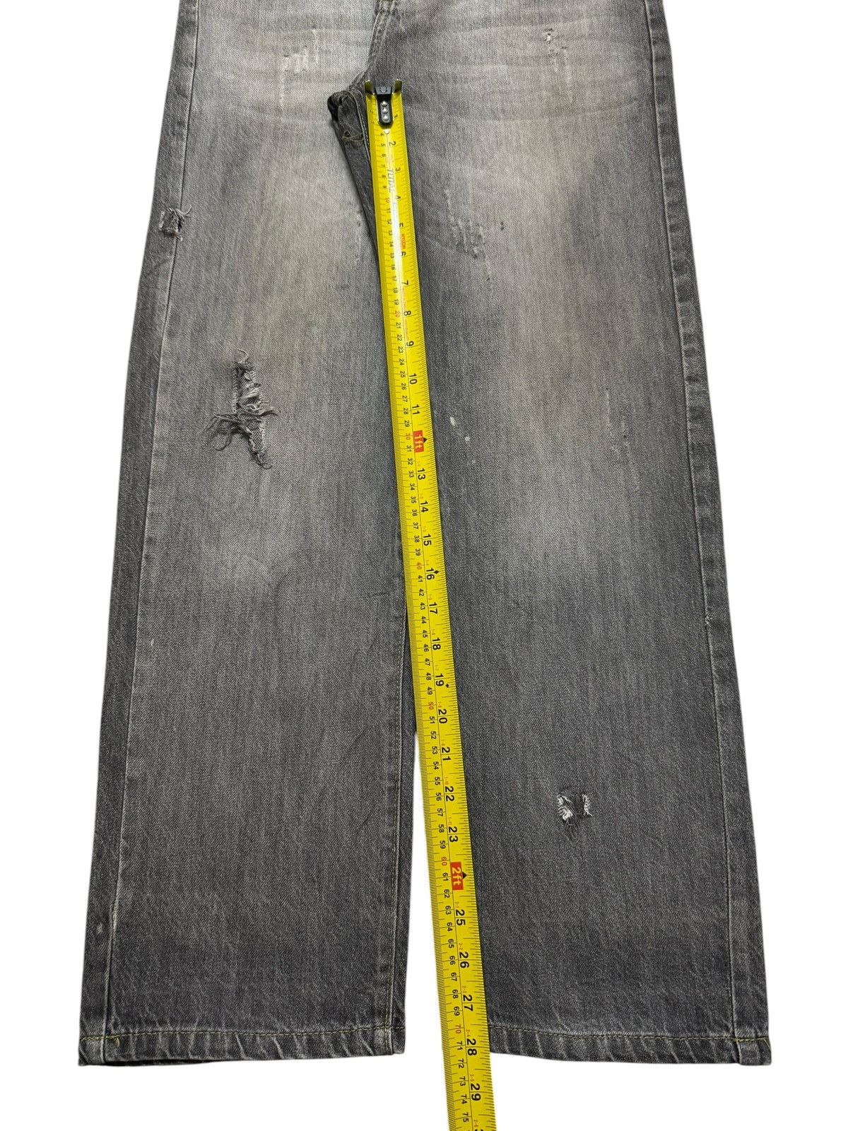 JNCO Vintage Y2K Japanese Brand Grey Faded Wash Distress Loose Size US 30 / EU 46 - 10 Thumbnail