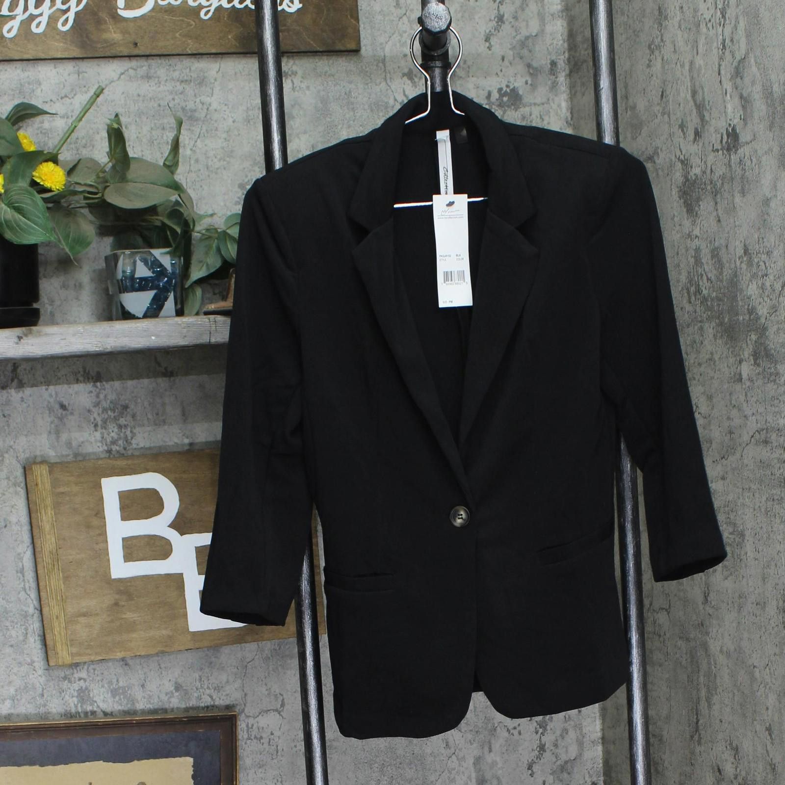 Other Nwt Ny Collection Petite Jacket With 3/4 Sleeves Black Pm Size M / US 6-8 / IT 42-44 - 1 Thumbnail