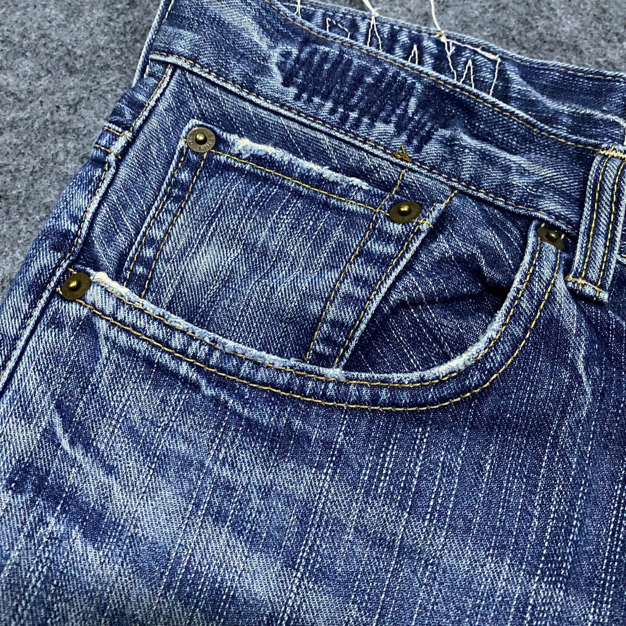 Edwin 💥Flare💥Vintage Edwin Exclusive Vintage Distressed Denim Size US 33 - 12 Thumbnail