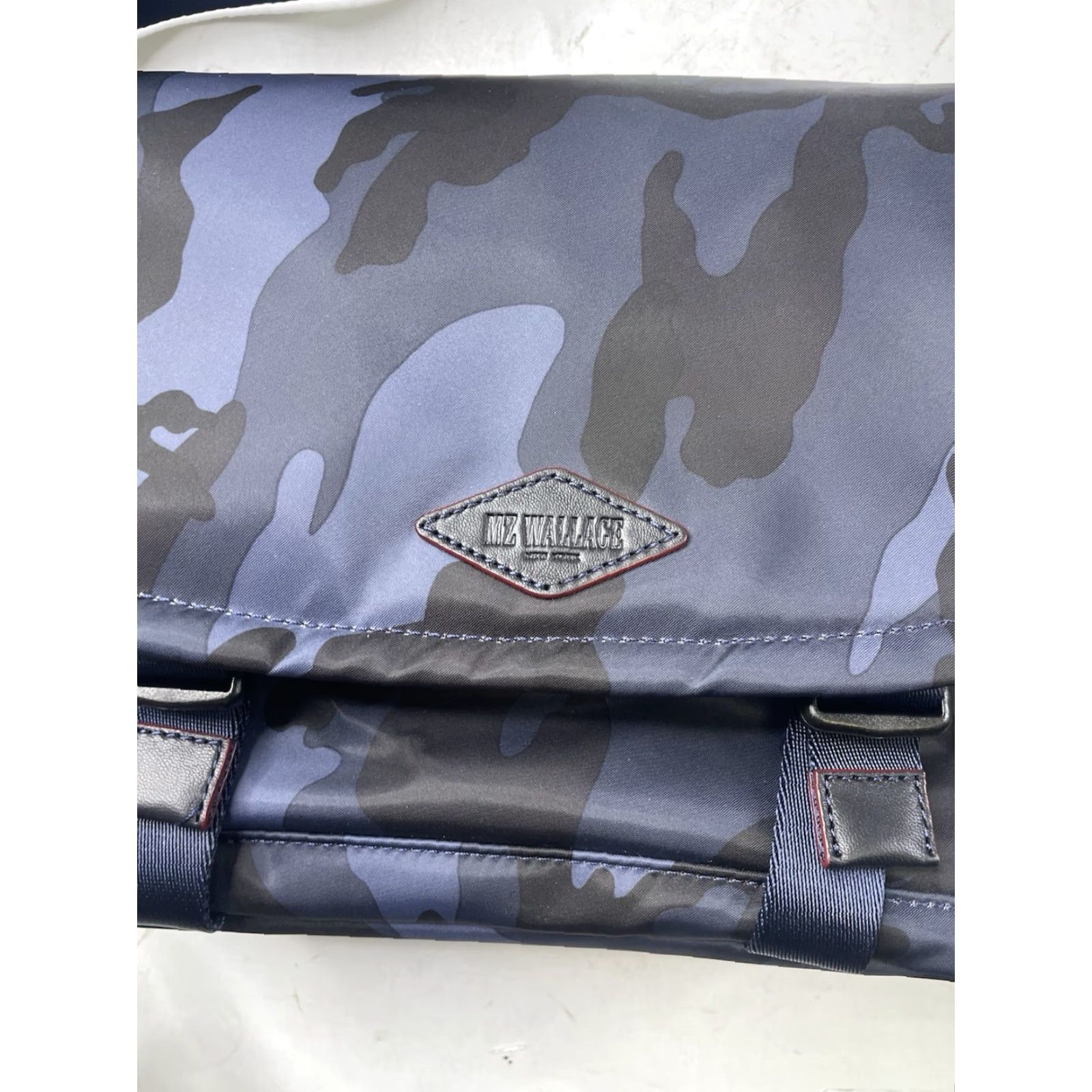 MZ Wallace MZ Wallace Bleecker Messenger Bag Dark Blue Camo Air Travel Bag Crossbody NWT Size ONE SIZE - 2 Thumbnail