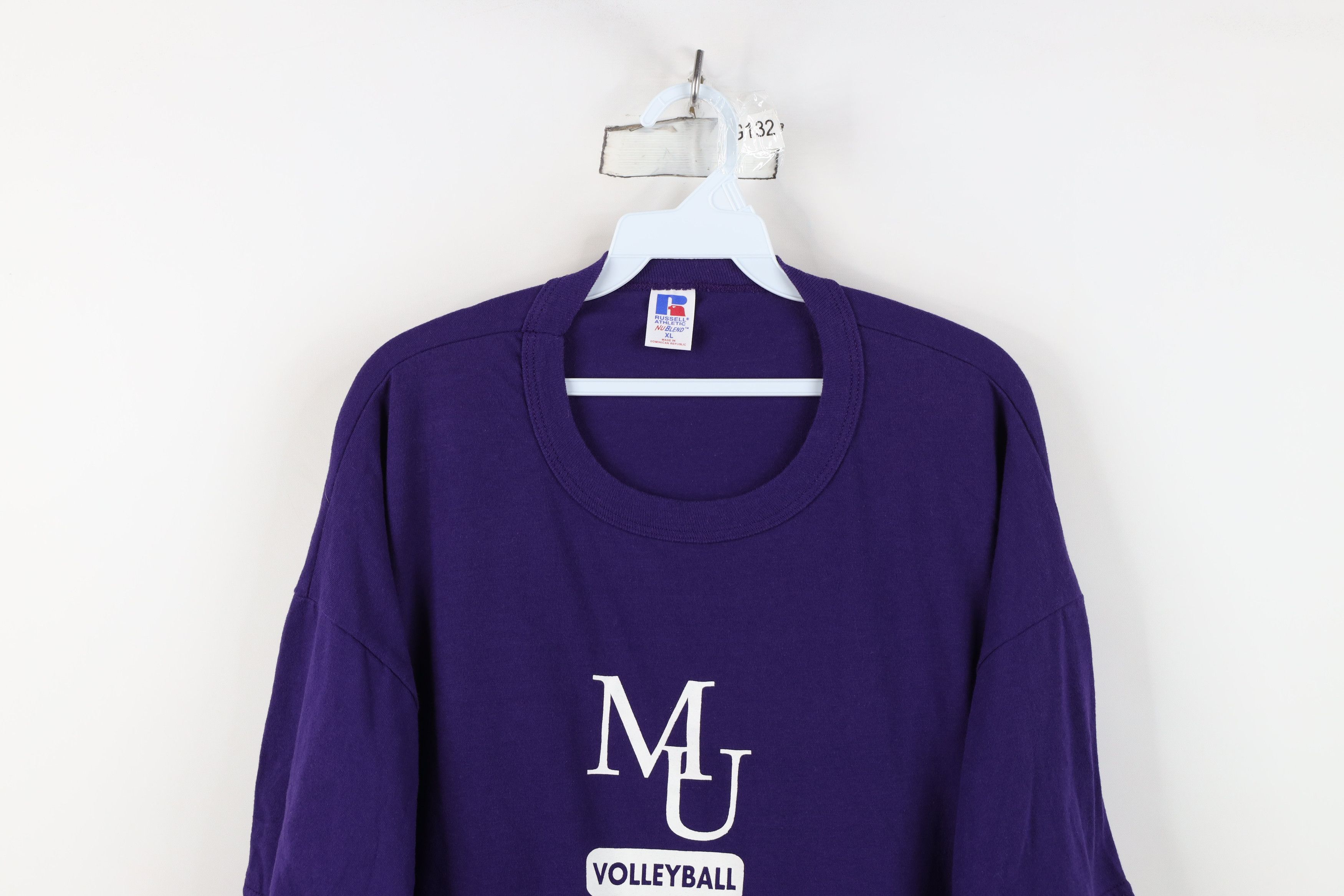 Russell Athletic Vintage 90s Russell Athletic Volleyball T-Shirt Purple Size US XL / EU 56 / 4 - 2 Thumbnail