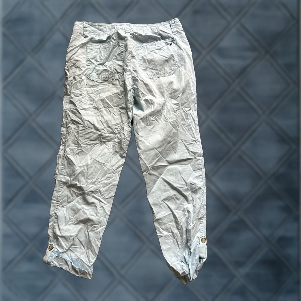 Tommy Hilfiger VINTAGE Tommy Hilfiger Womens Pants Capri Size 0 Light Blue Classic Casual 90s Size 25" / US 0 / IT 36 - 1 Thumbnail