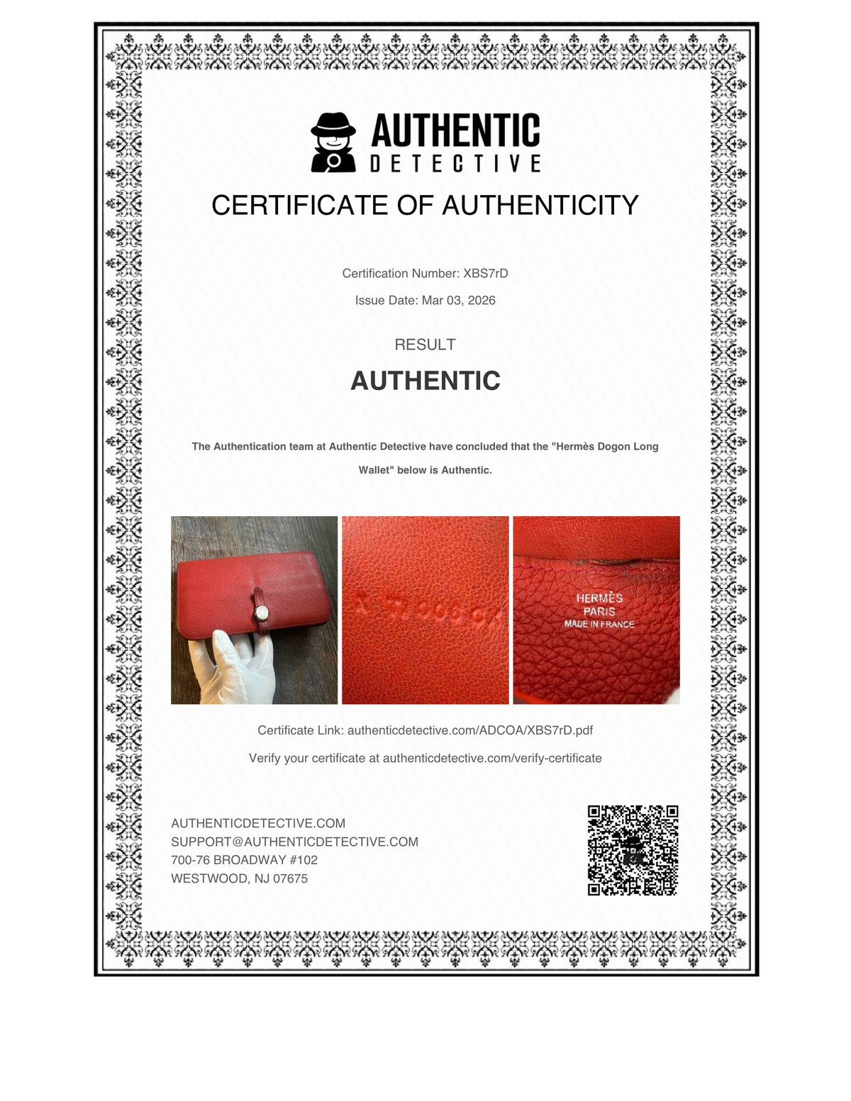 Hermes Hermès Dogon Red Leather Long Wallet Size ONE SIZE - 9 Thumbnail