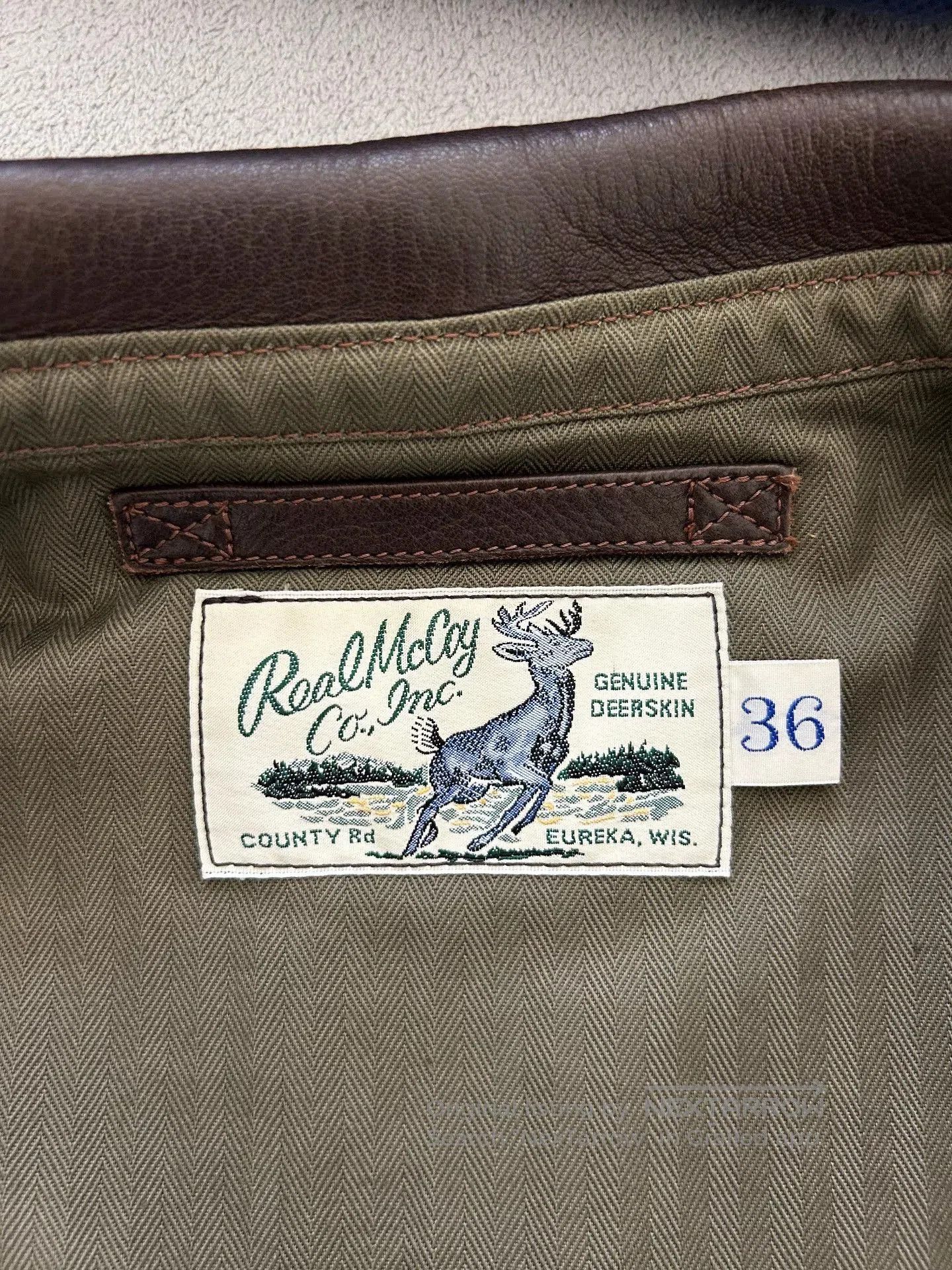 The Real McCoy's real mccoy A2 brown leather jacket. Size US M / EU 48-50 / 2 - 6 Thumbnail