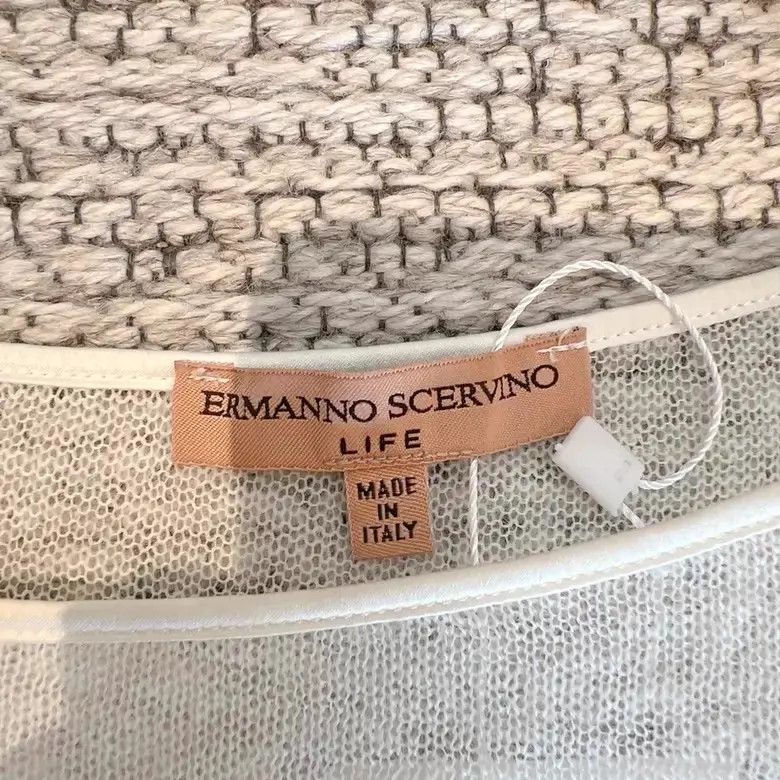 Other Esanno Scernno Women's White Knit Irregular Hem Top 38 Size XS / US 0-2 / IT 36-38 - 6 Thumbnail