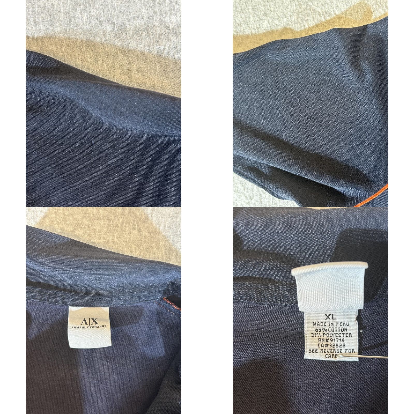 Armani Exchange Armani Exchange Shirt Men XL Black 1/4 Zip Pullover Long Sleeve Lightweight Casual Fall Mock Neck Mens XL Black with Zipper Accent Size US XL / EU 56 / 4 - 8 Thumbnail