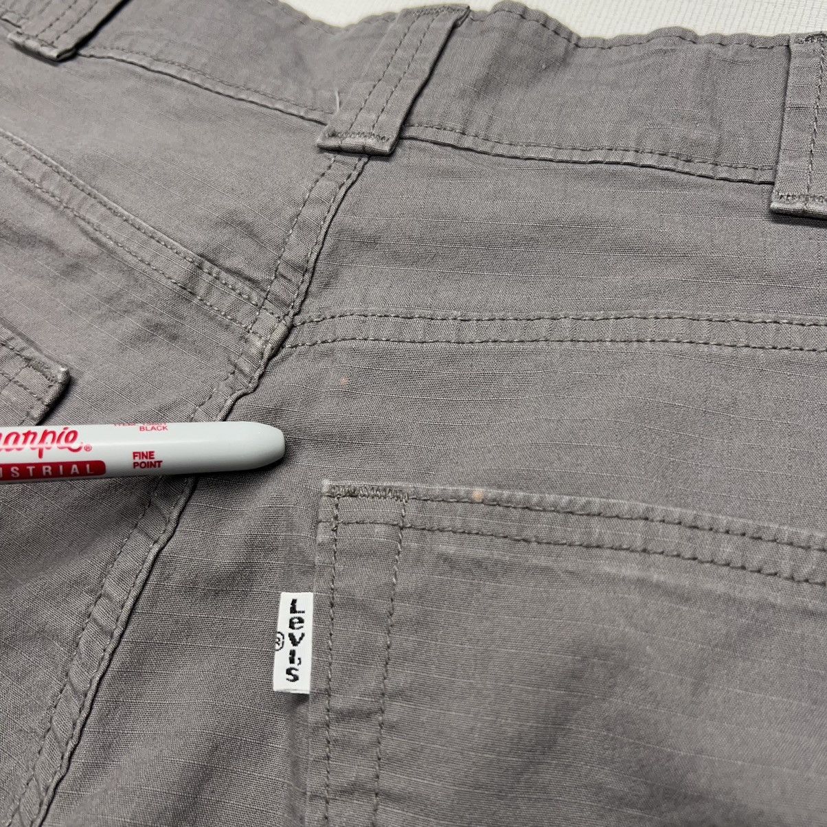 Levi's Levis Cargo Pants Grey Ripstop Straight Tactical Y2K Size US 29 - 16 Thumbnail