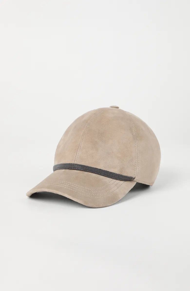 Brunello Cucinelli o1la1rc1a0425 Size: OS/Lady Cap in Light Grey Size ONE SIZE - 1 Thumbnail