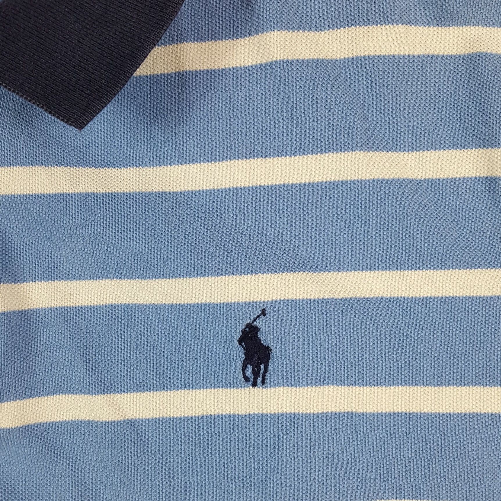 Polo Ralph Lauren Vintage Polo Ralph Lauren Polo Shirt Men XL Blue Striped Short Sleeve Preppy 90s Golf Logo Size US XL / EU 56 / 4 - 4 Thumbnail