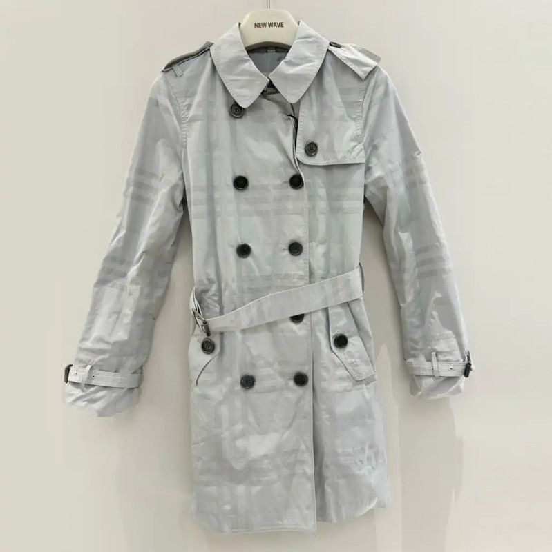 Burberry Burberry Women's Mid-Length Grey Trench Coat Size S / US 4 / IT 40 - 1 Thumbnail