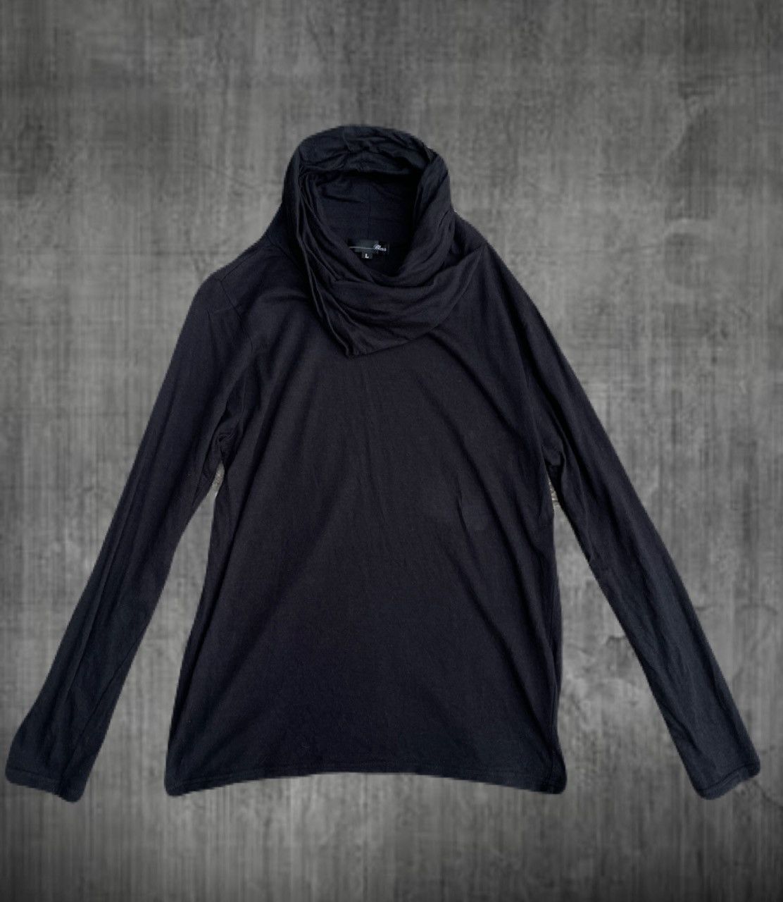 2000s Japanese archive Vkei Drape Neck Ninja Long Sleeve Tee