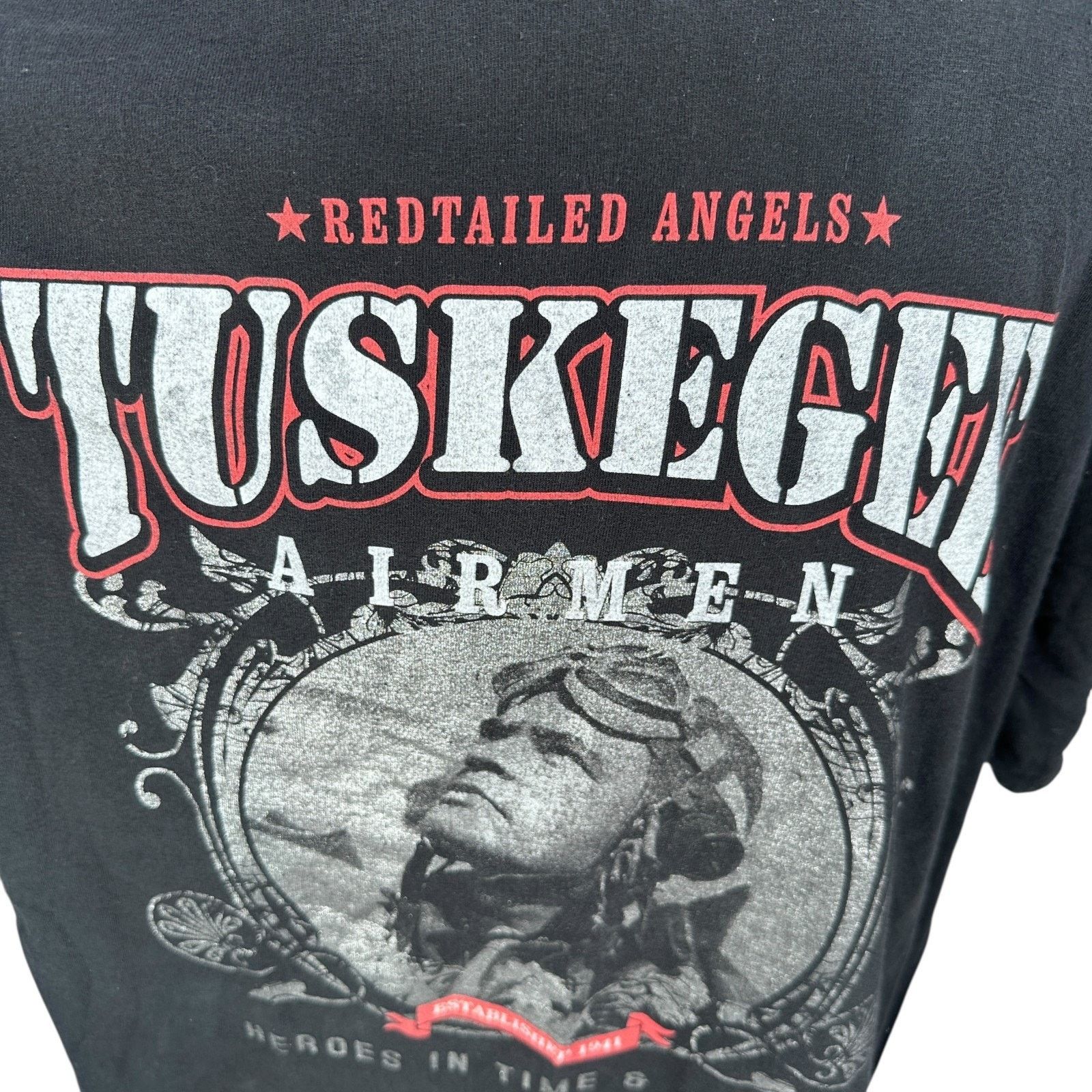Other VTG Big Boy Tuskegee Airmen Angels T-Shirt Mens 3X Black USA Size US XXL / EU 58 / 5 - 2 Thumbnail
