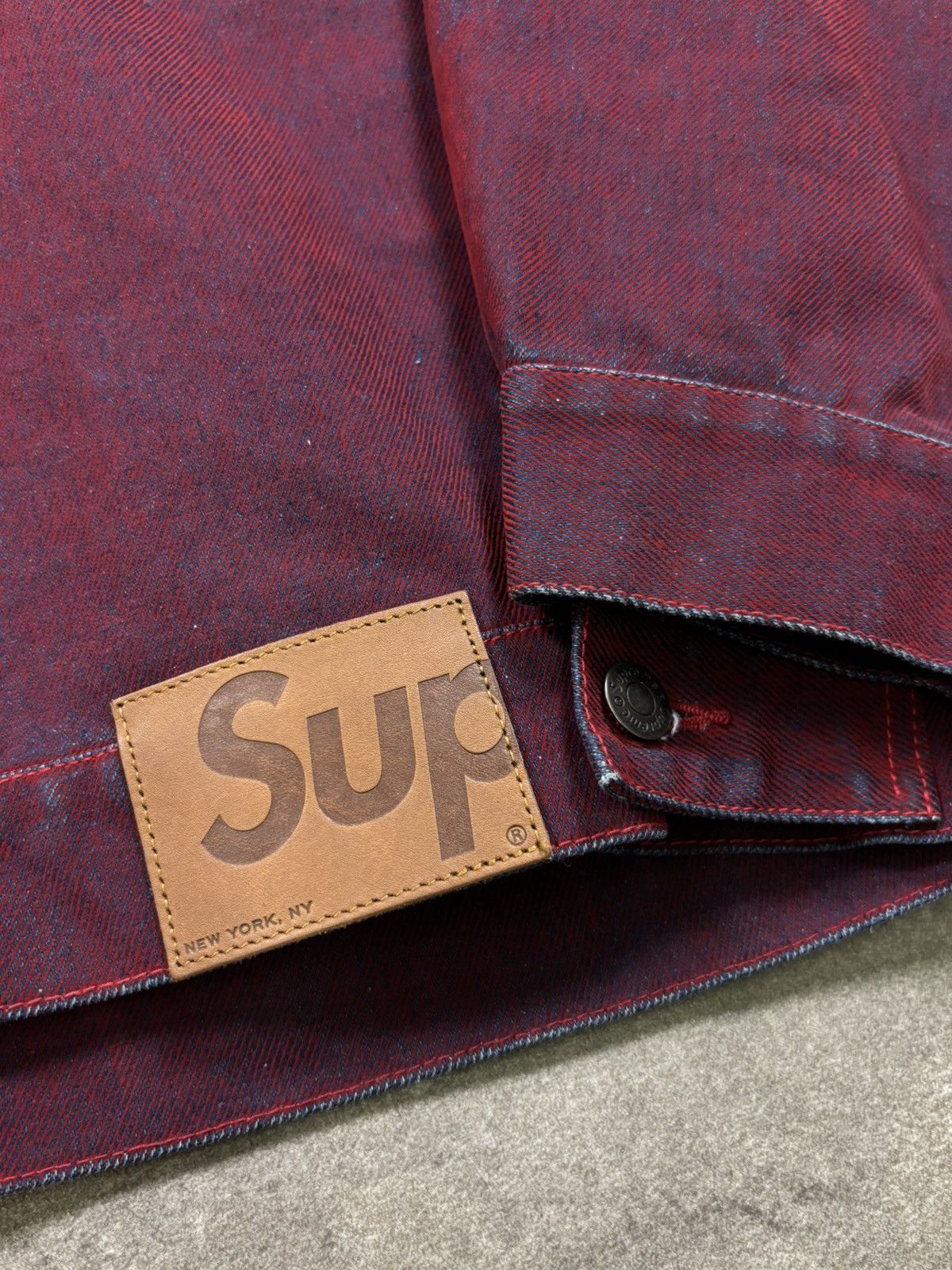 Supreme Supreme Flocked Denim Trucker Jacket (2023) Size US XL / EU 56 / 4 - 12 Thumbnail