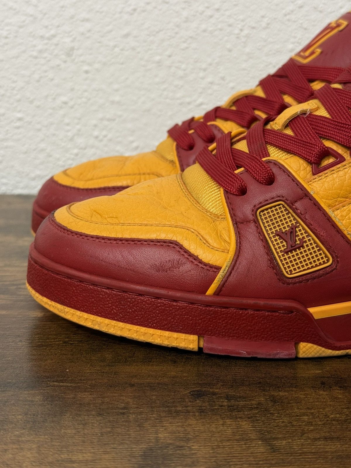Louis Vuitton Louis Vuitton Monogram Red Orange Trainer Sneakers Size US 9 / EU 42 - 7 Thumbnail