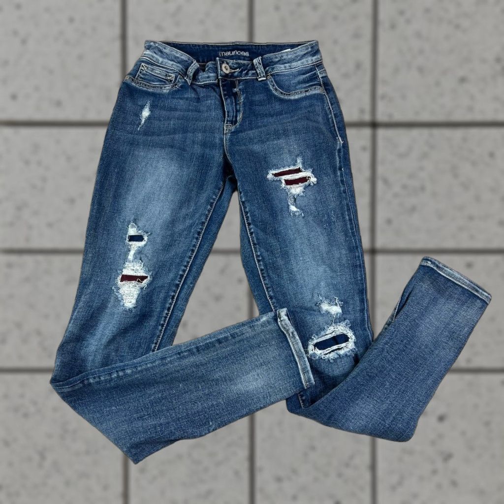 Vintage Maurices Jeans Skinny Denim Size S Regular 28x31 Blue Women Womens Size 28" / US 6 / IT 42 - 1 Thumbnail