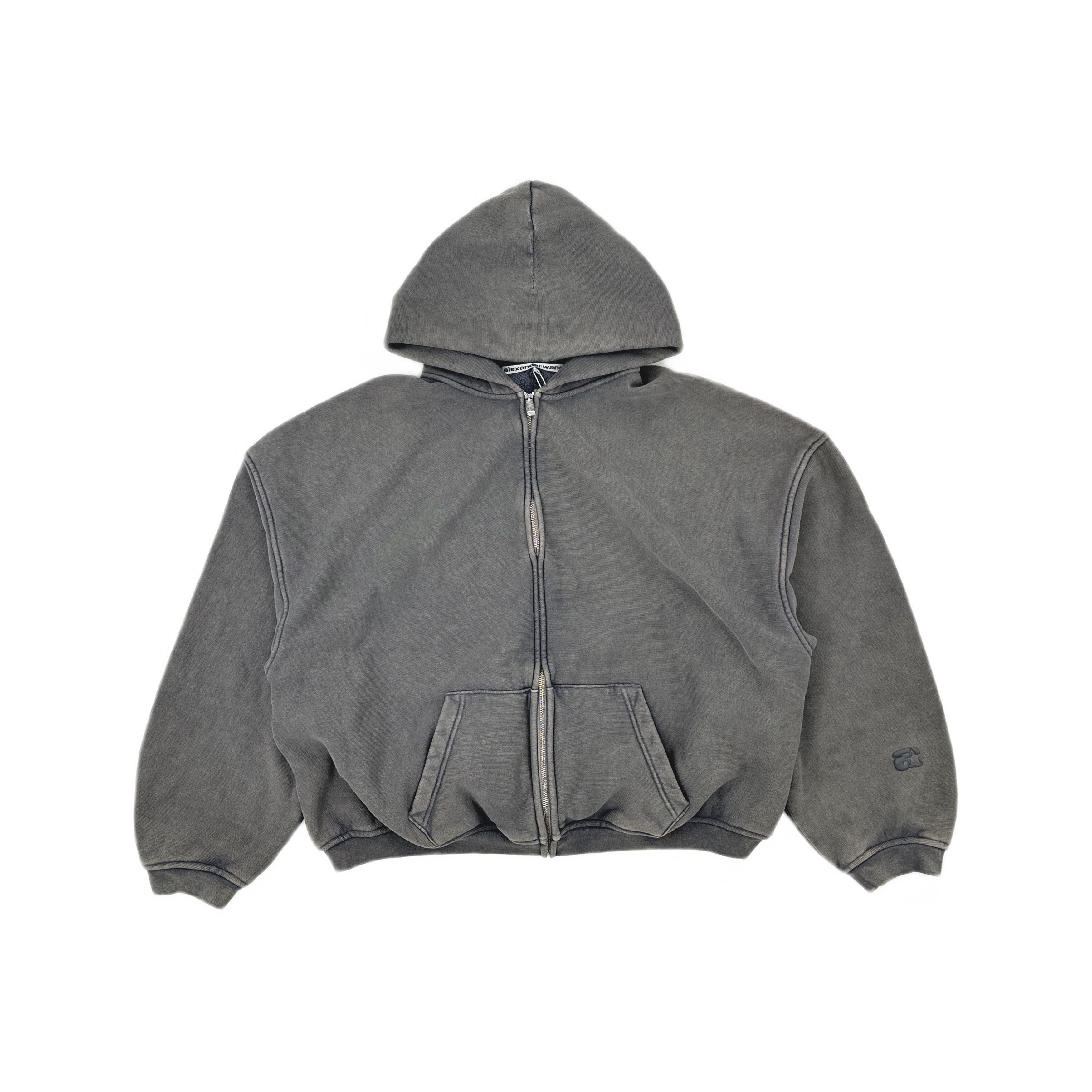 Alexander Wang Alexander Wang Washed Granite Zip Up Hoodie Size M Size US M / EU 48-50 / 2 - 1 Thumbnail