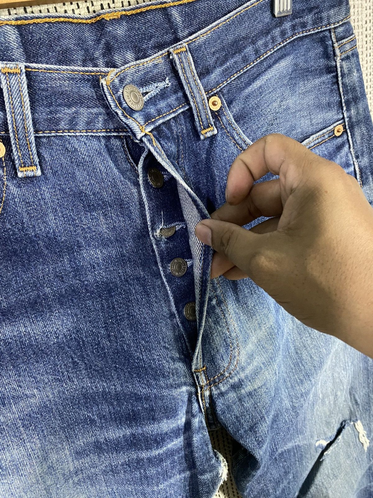 Levi's Vintage levis 501xx 90s denim distressed Size US 30 / EU 46 - 12 Thumbnail