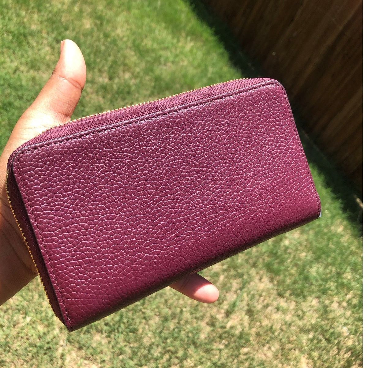Michael Kors Michael Kors Large Flat Wallet/Wristlet Merlot Gold Tone Size ONE SIZE - 2 Thumbnail