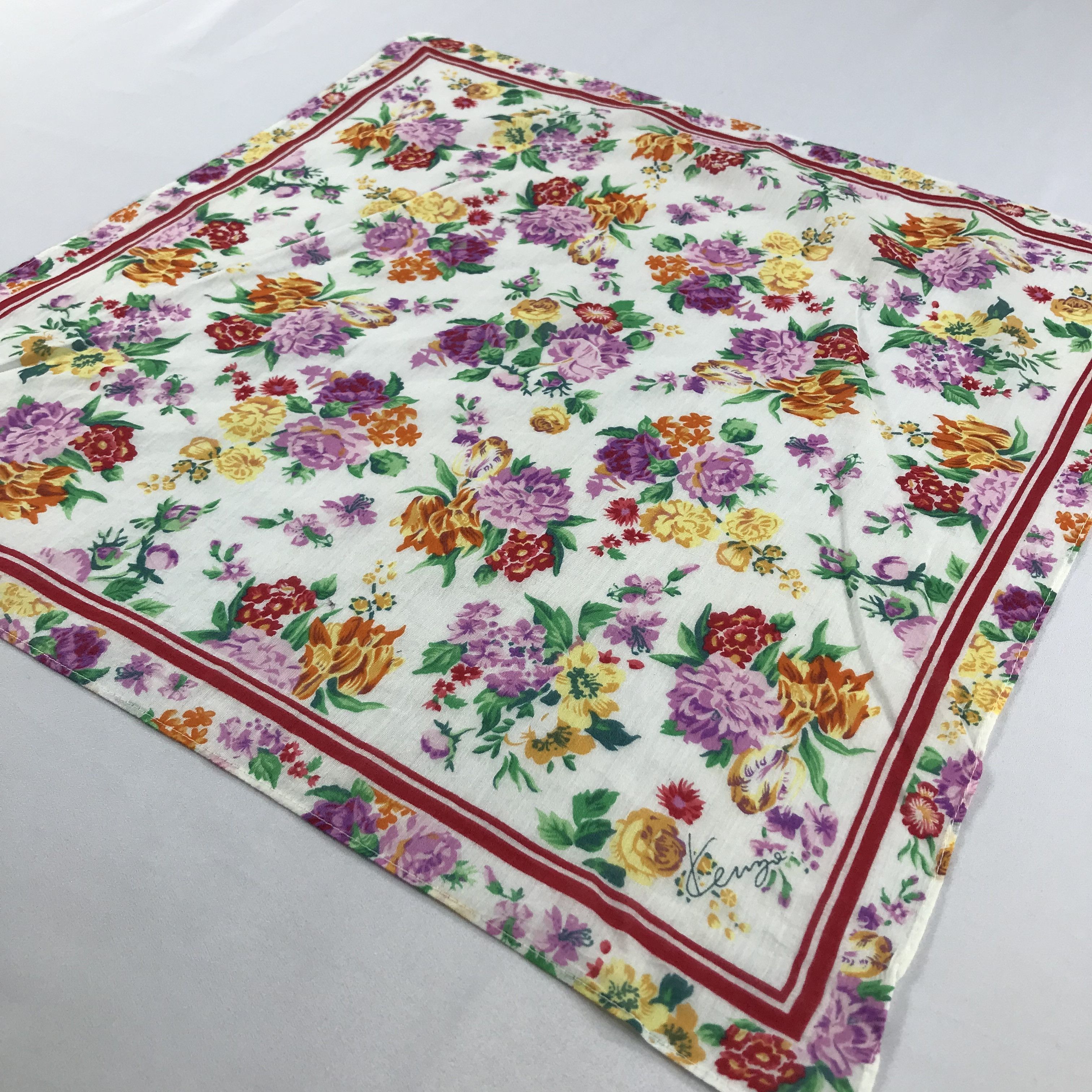 Kenzo × Vintage Kenzo Bandana / Handkerchief / Neckerchief - S2367 Size ONE SIZE - 2 Thumbnail