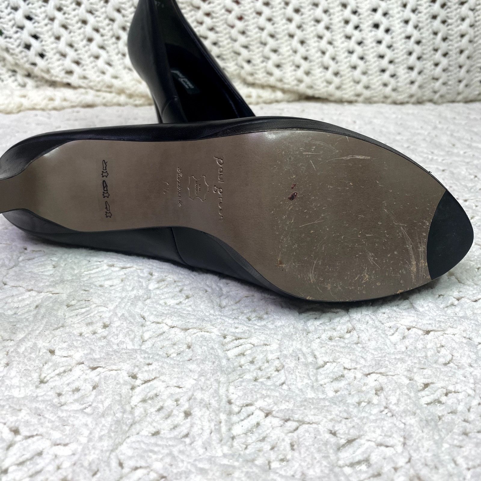 Other Paul Green Black Real Leather Pumps Heels, Women's Shoes, Si Size US 7.5 / IT 37.5 - 6 Thumbnail