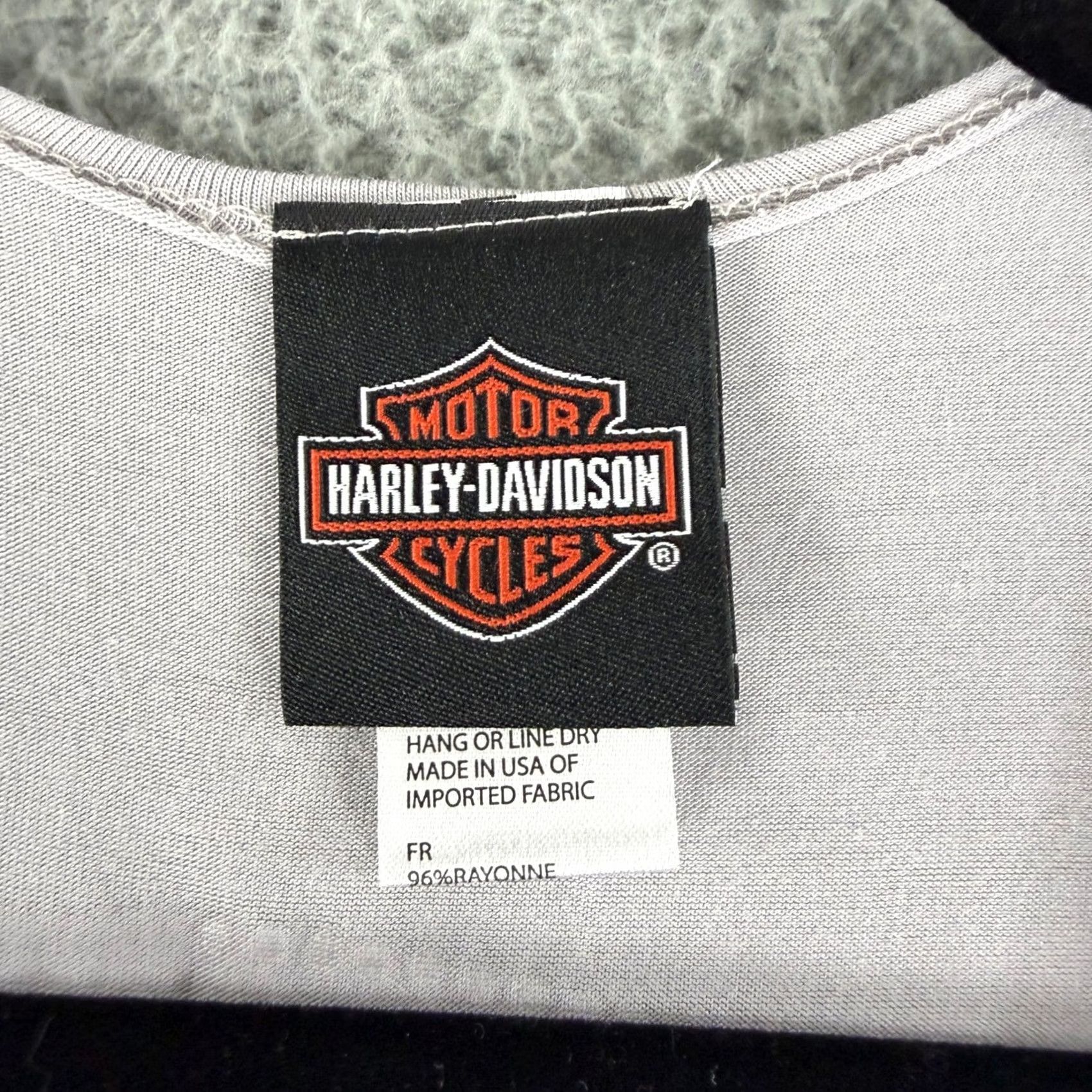 Harley Davidson Harley-Davidson Draped Vest Women S Gray Rhinestone Eagle Sharkbite HC4095L.GRY Vest Sleeveless Open Oversized Vintage? No (remove) Size S / US 4 / IT 40 - 7 Thumbnail
