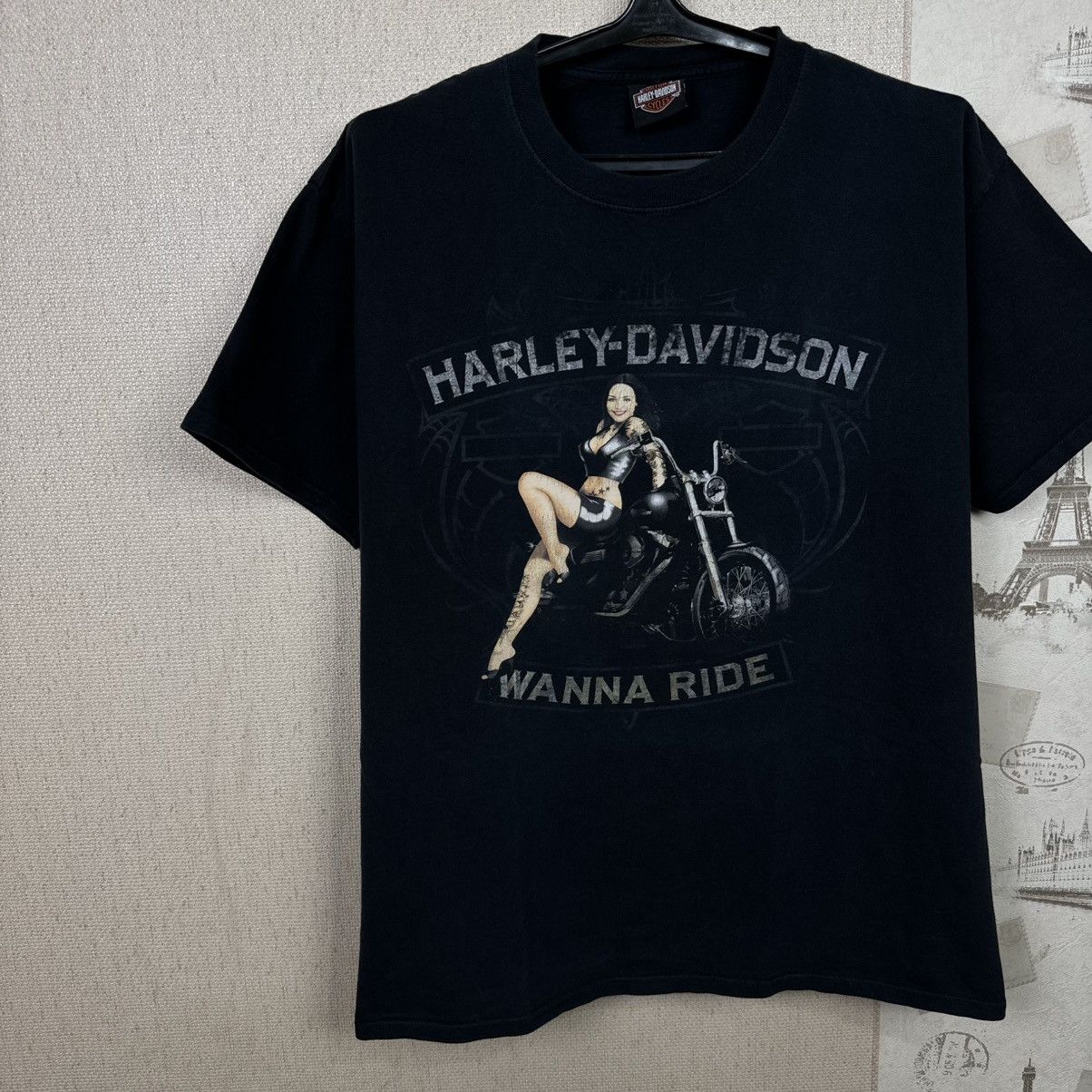 Harley Davidson Vintage Harley Davidson T shirt Girl Biker Streetwear Black Size US L / EU 52-54 / 3 - 10 Thumbnail
