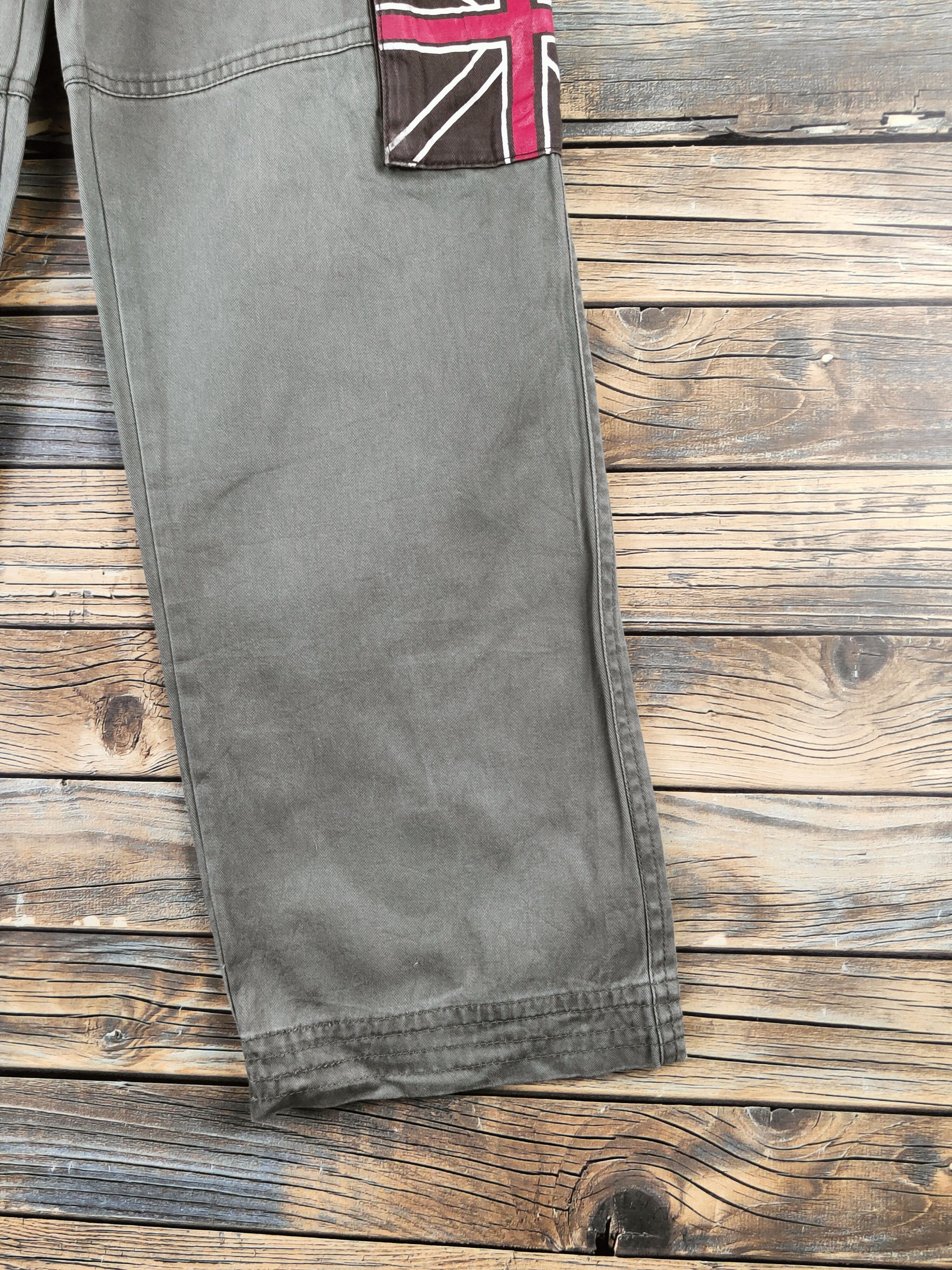 Japanese Brand DL Ad Life Olive Multipocket Cargo Pants #46-367 Size 24" / US 00 / IT 34 - 6 Thumbnail