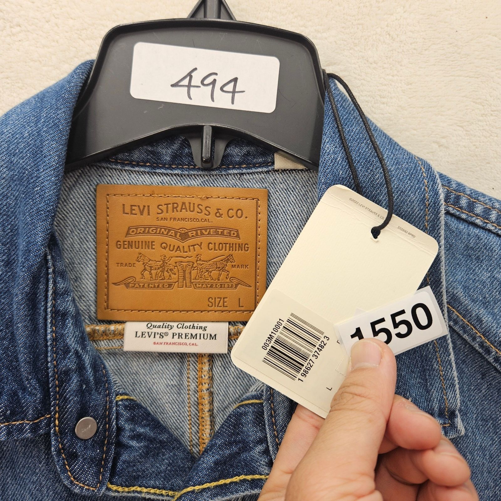 Levi's LEVI'S MEN'S LARGE PREMIUM TWISTED SHACKET DENIM JACKET Size US L / EU 52-54 / 3 - 5 Thumbnail