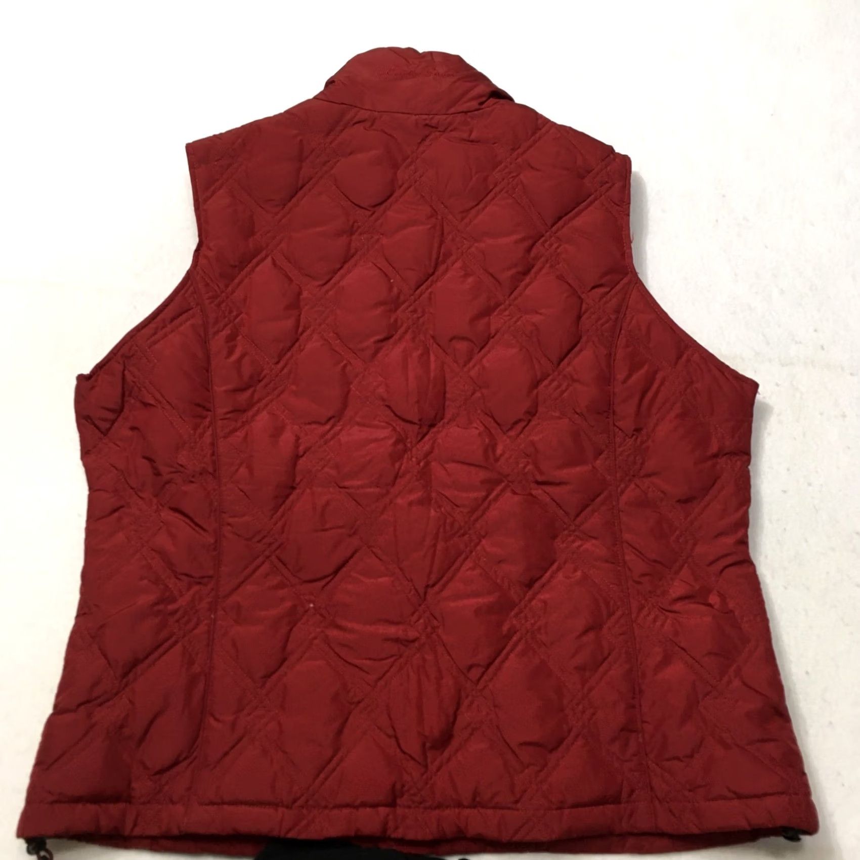Eddie Bauer Eddie Bauer Vest Puffer Vest Womens XL BURGUNDY Quilted Goose Down Short Sleeveless Zip Jacket/Coat Length: Short (No new words added) Size XL / US 12-14 / IT 48-50 - 6 Thumbnail
