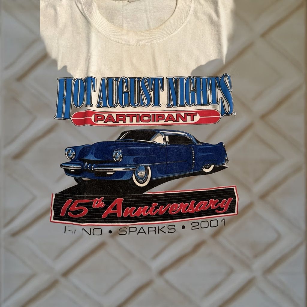 Vintage VINTAGE 2001 Hot August Nights Participant Shirt Adult XL 15th Anniversary T-Shirt Men White XL Size US XL / EU 56 / 4 - 1 Thumbnail