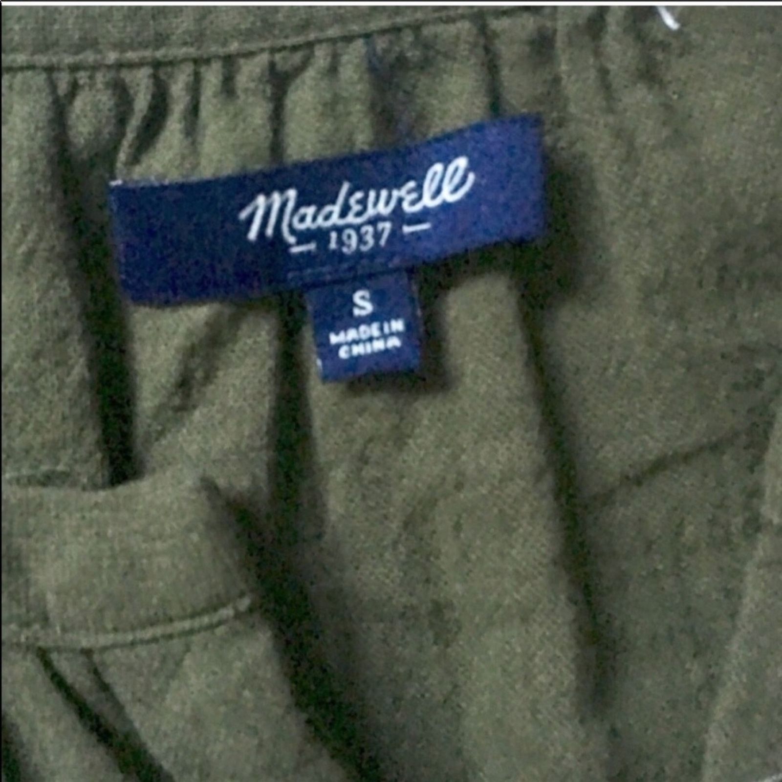 Madewell NEW MADEWELL Mallorca Button Army Olive Green Shorts Romper Size 28" / US 6 / IT 42 - 7 Thumbnail