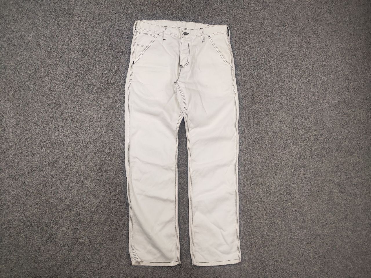 Carhartt Wip Carhartt Wip Chalk White Canvas Trouser Pants Vintage Style Size US 32 / EU 48 - 2 Thumbnail