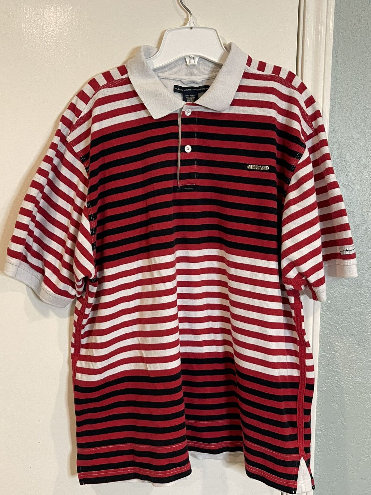 Marithe + Francois Girbaud Marithe Francois Girbaud Vtg 90s Stripped Polo Shirt Size US XXL / EU 58 / 5 - 3 Thumbnail