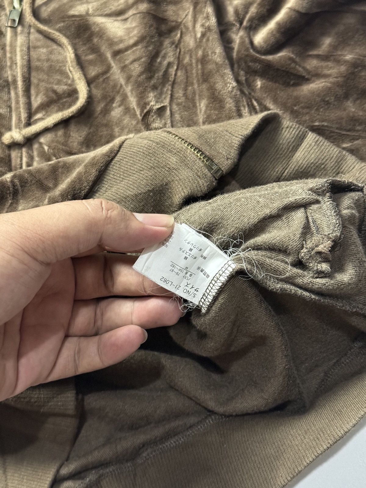 Hysteric Glamour × Japanese Brand × Le Grande Bleu (L.G.B.) Fur Velvet Croped Hoodie Libe Culture Brown Size US M / EU 48-50 / 2 - 8 Thumbnail