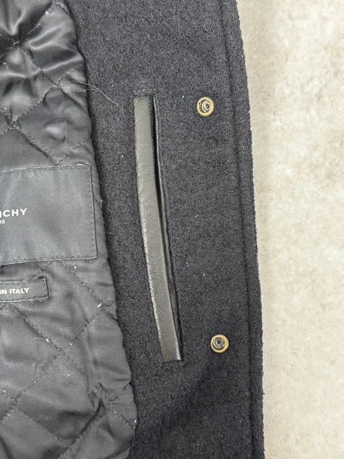 Givenchy AW2013 Givenchy Black Leather Sleeves Bomber Teddy Jacket by Riccardo Tisci Size US M / EU 48-50 / 2 - 12 Thumbnail