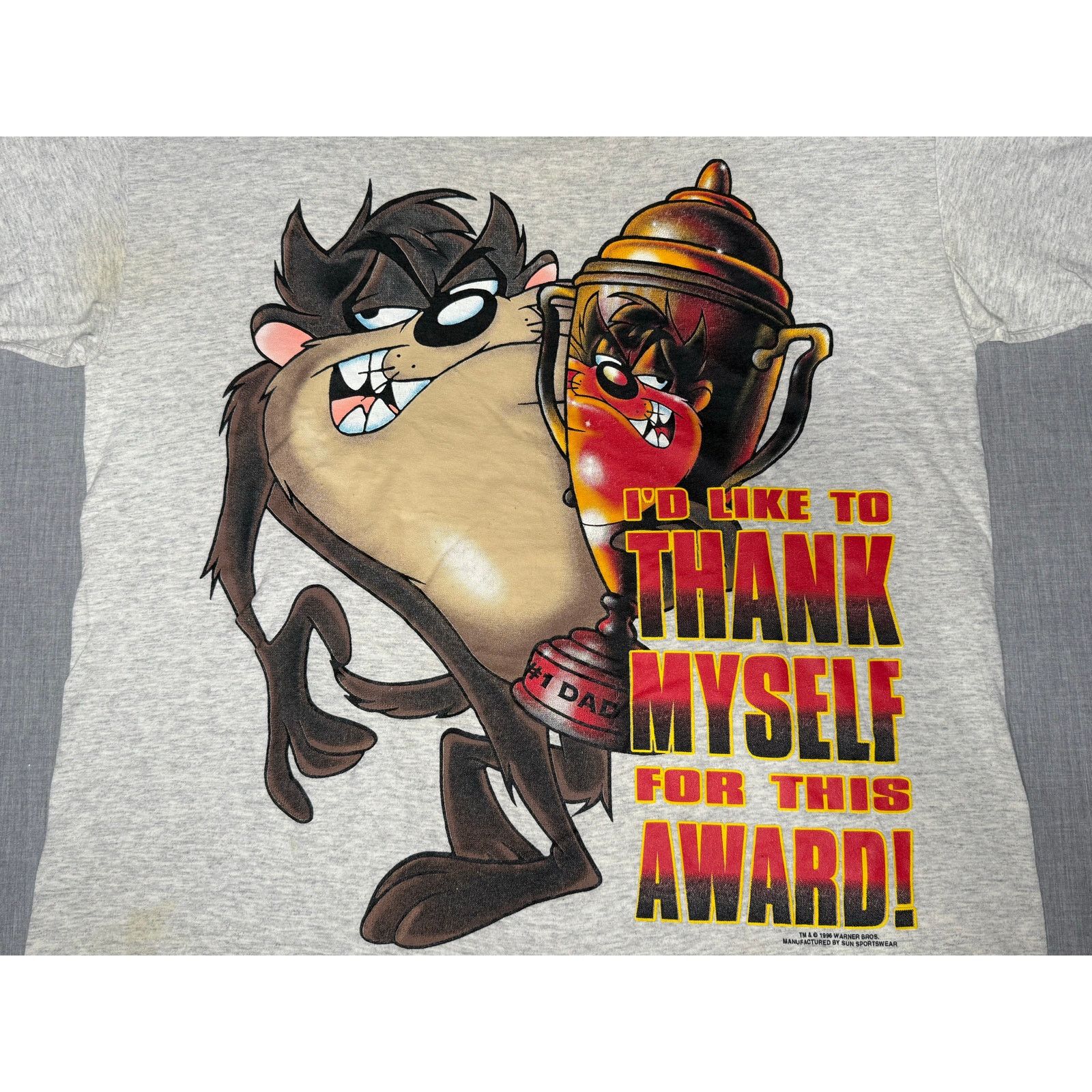 Vintage Vintage 1996 Taz #1 Dad Looney Tunes Single Stitch T-shirt L Size US L / EU 52-54 / 3 - 5 Thumbnail