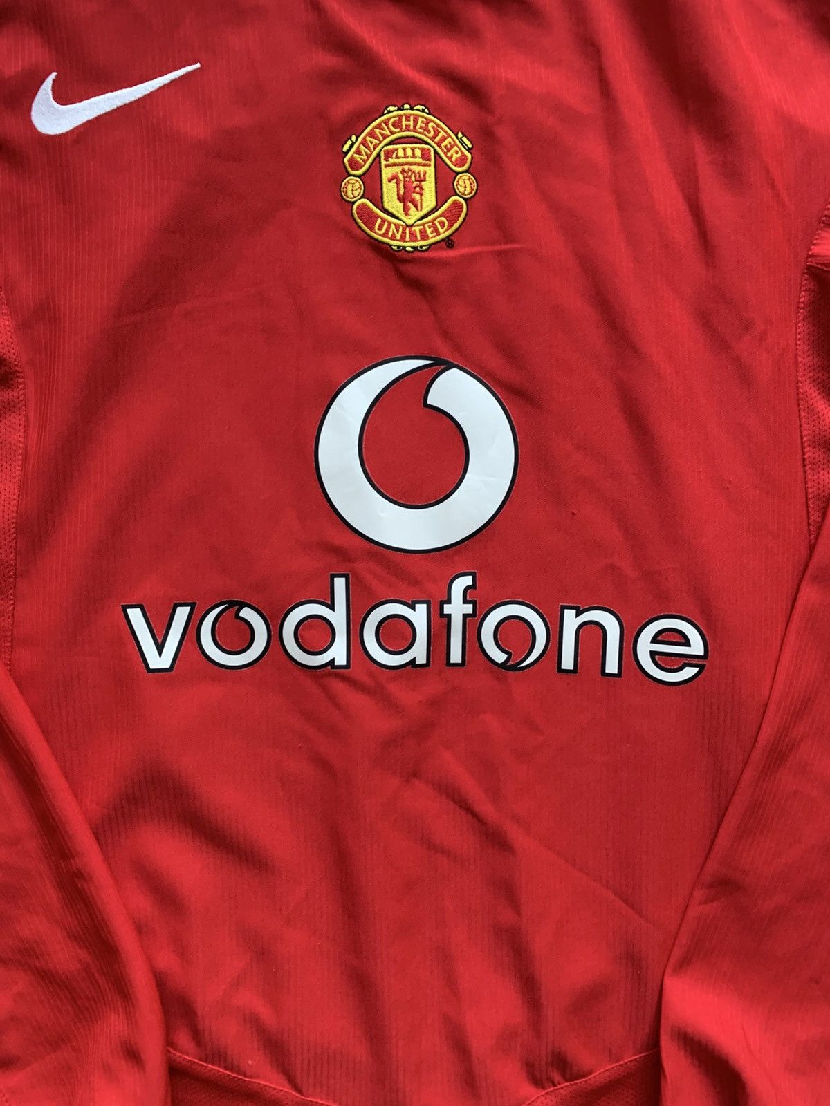 Nike 🔥NIKE MANCTESTER UNITED 2004/2006 LONG SLEEVE SOCCER JERSEY Size US M / EU 48-50 / 2 - 4 Thumbnail