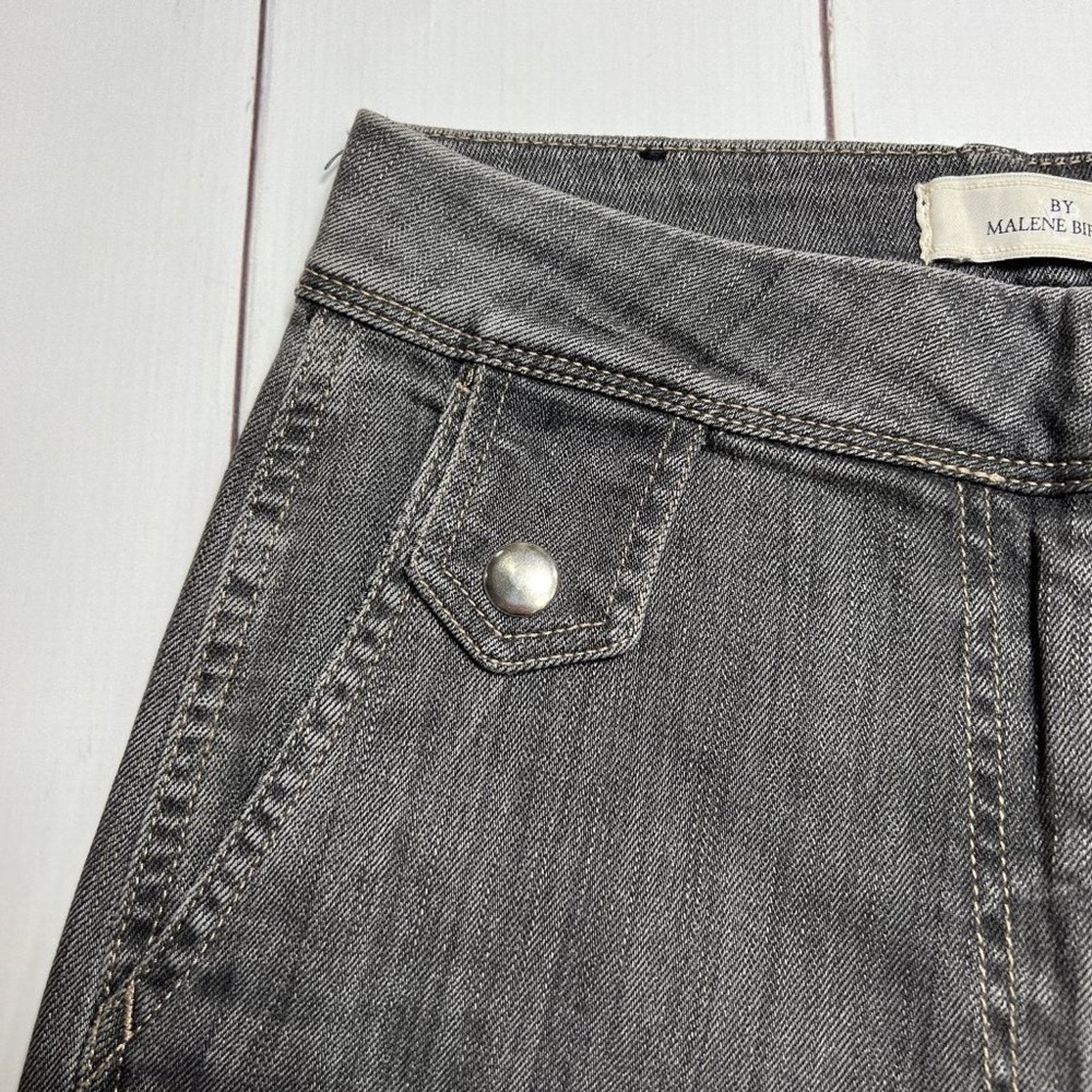 By Malene Birger By Malene Birger Lucette Wide Leg Jeans Gray Size 28 Size 26" / US 2 / IT 38 - 9 Thumbnail